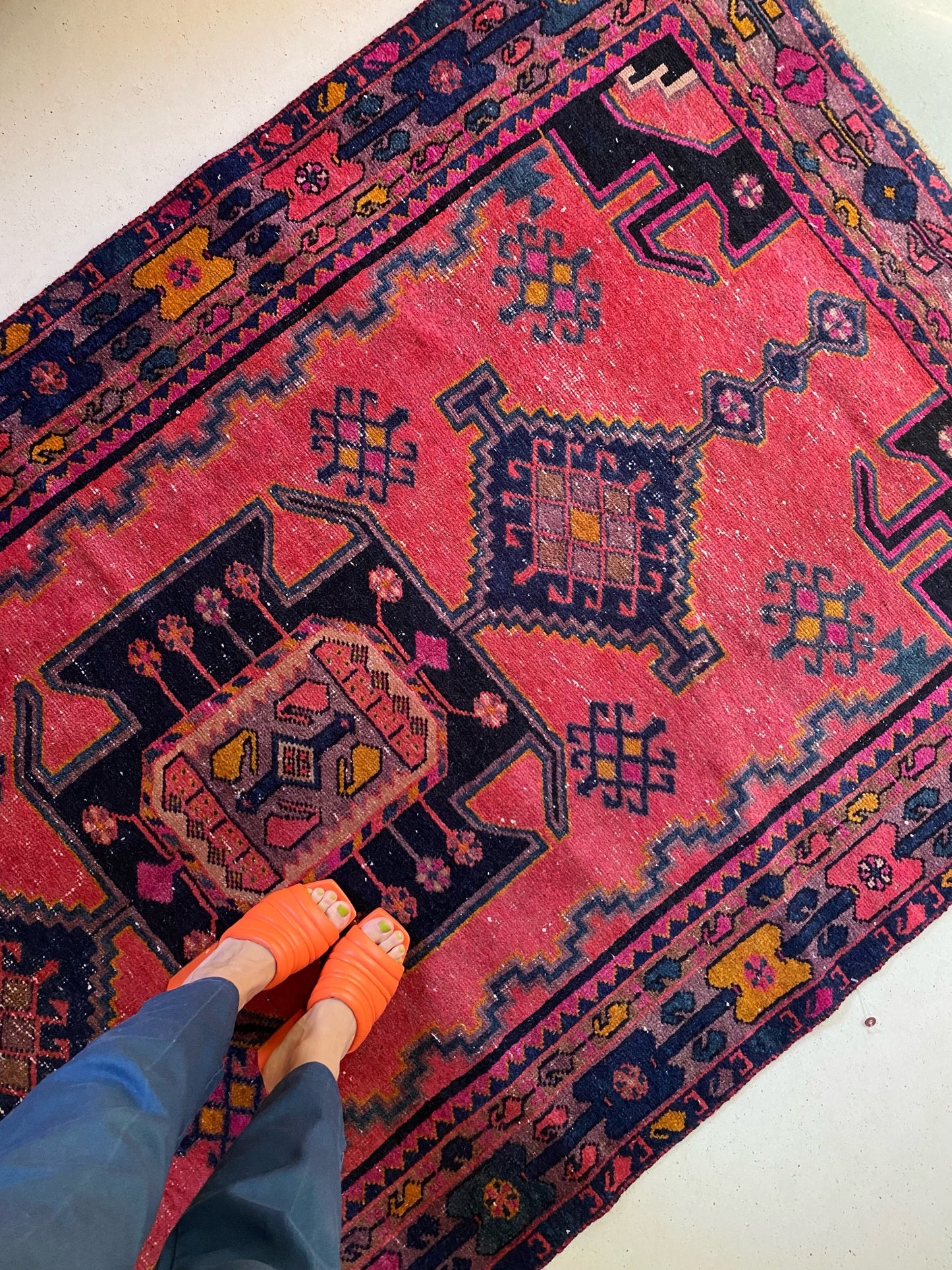 An overhead view of Tamarind Persian Rug