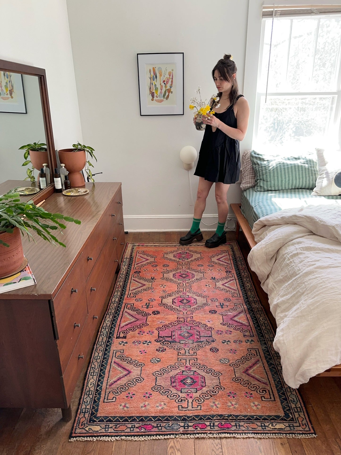 See Birch Vintage Persian Pink Rug