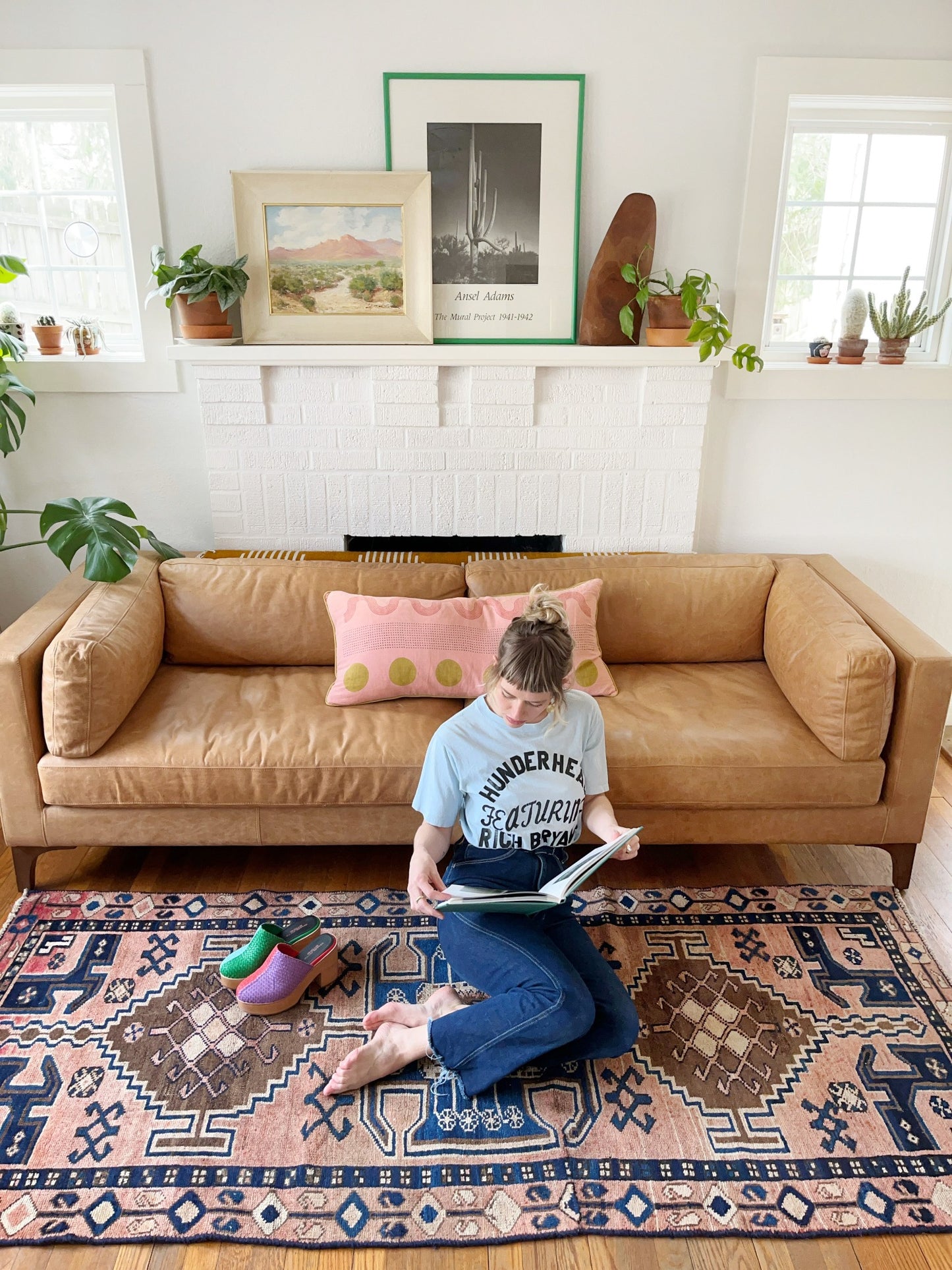 Style Manila Vintage Persian Rug as a Living Room area rug