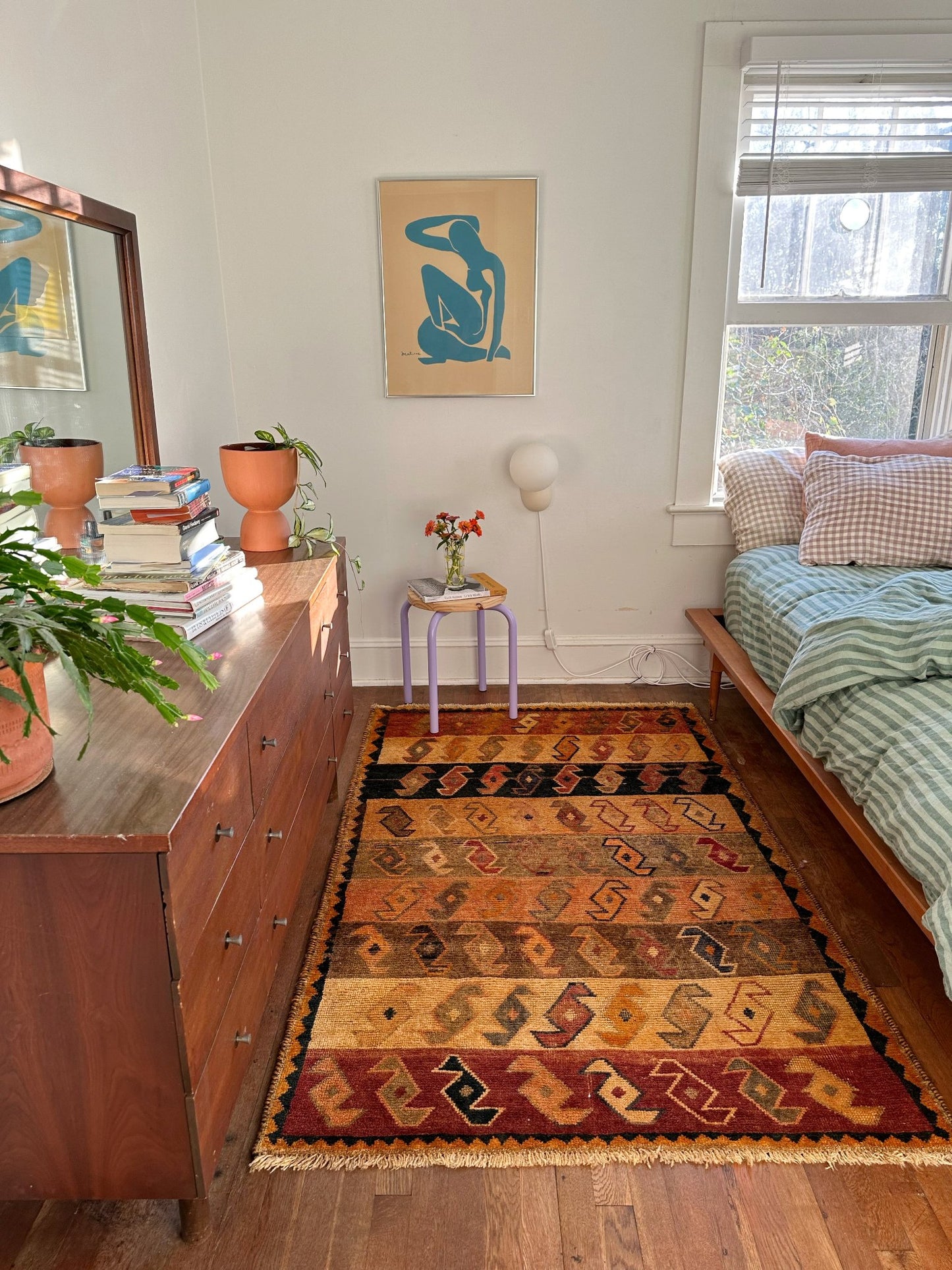 Style a Bedside with a Vintage Persian Rug