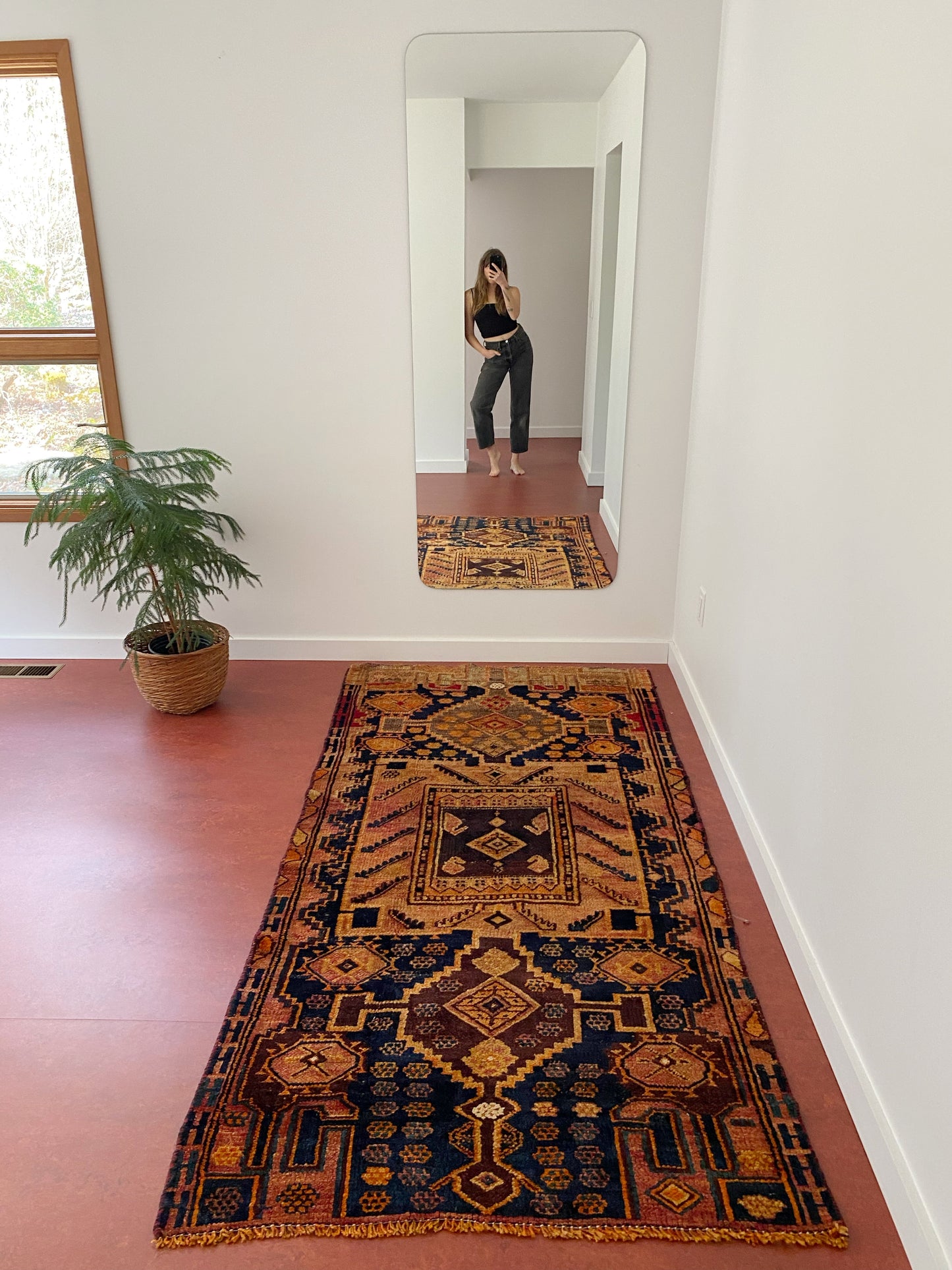 Fawn Peach Vintage Persian Rug