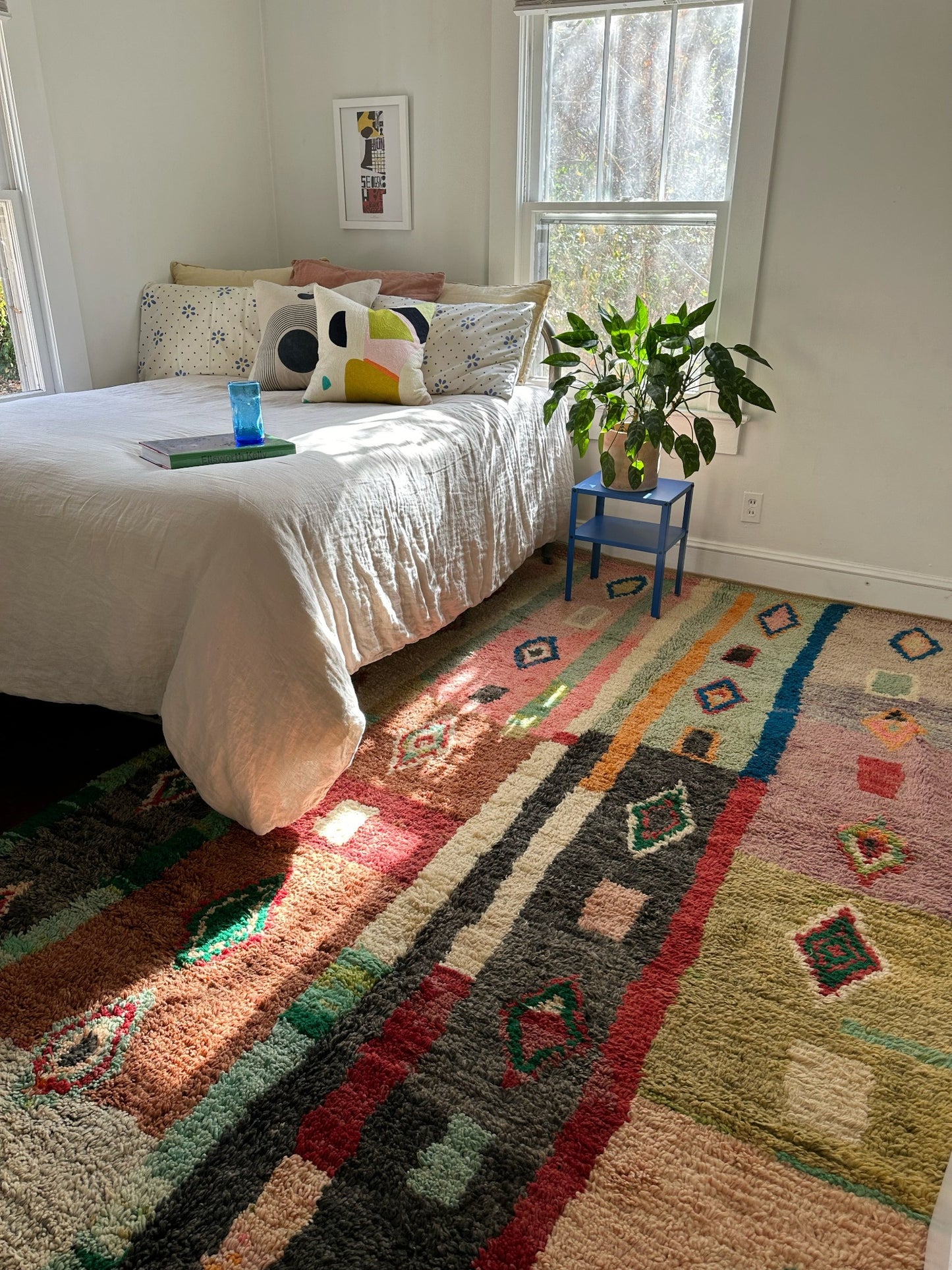 See Luino Moroccan Rug Styled in a Bedroom