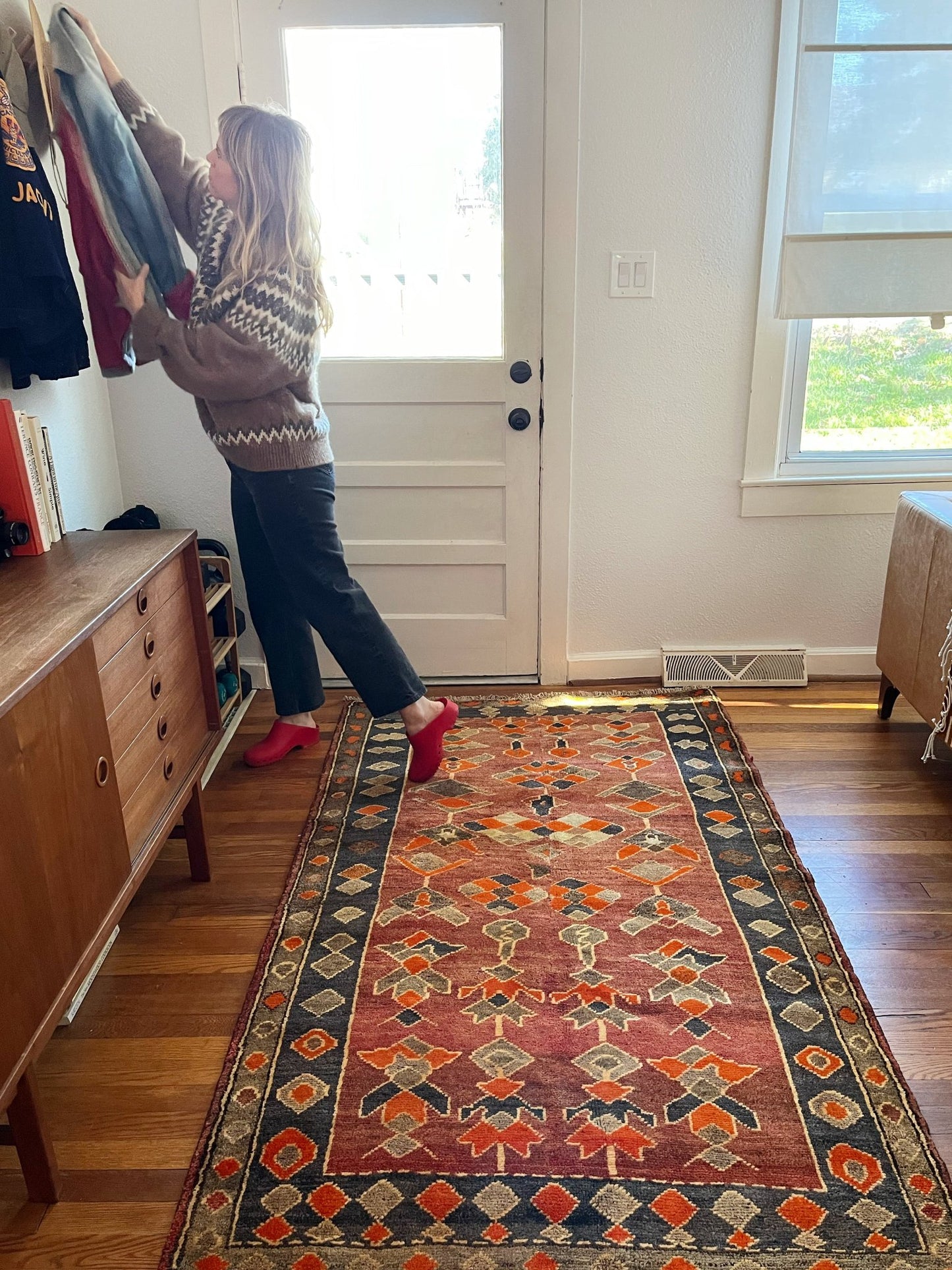 Define a Space with a Vintage Orange Persian Rug