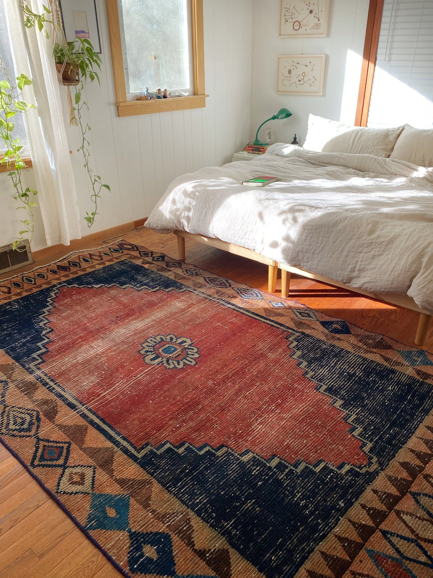 Style Zamia Multi Color Persian Rug in a Bedroom