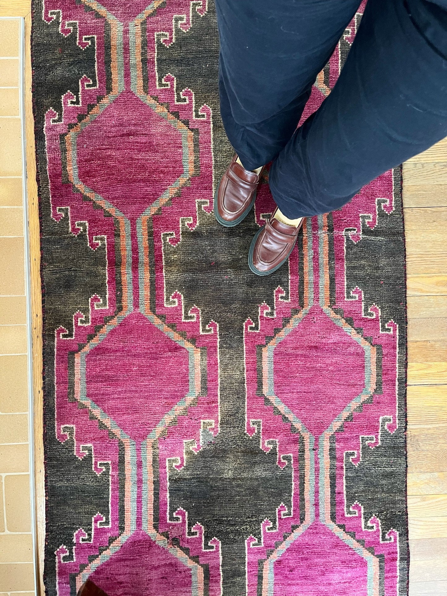See Plumeria Persian Runner from Overhead