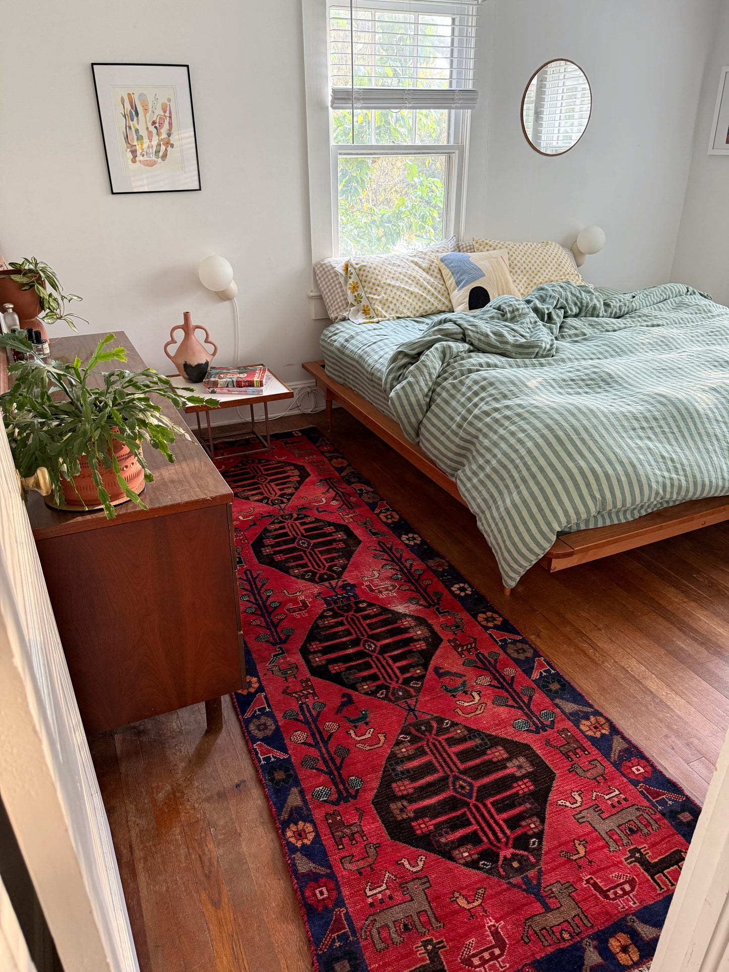 Zinnia Red Vintage Persian Runner