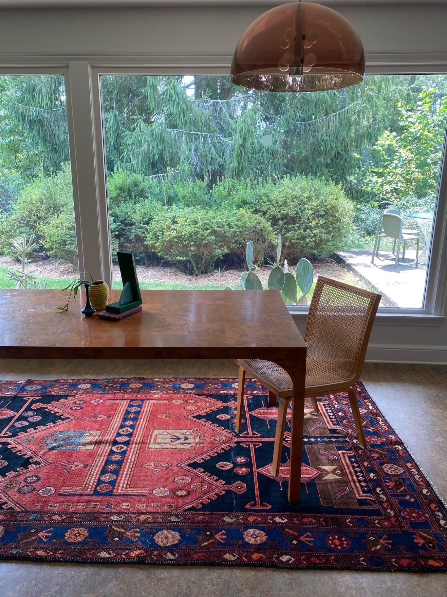 See Details of Vintage Indigo Persian Rug
