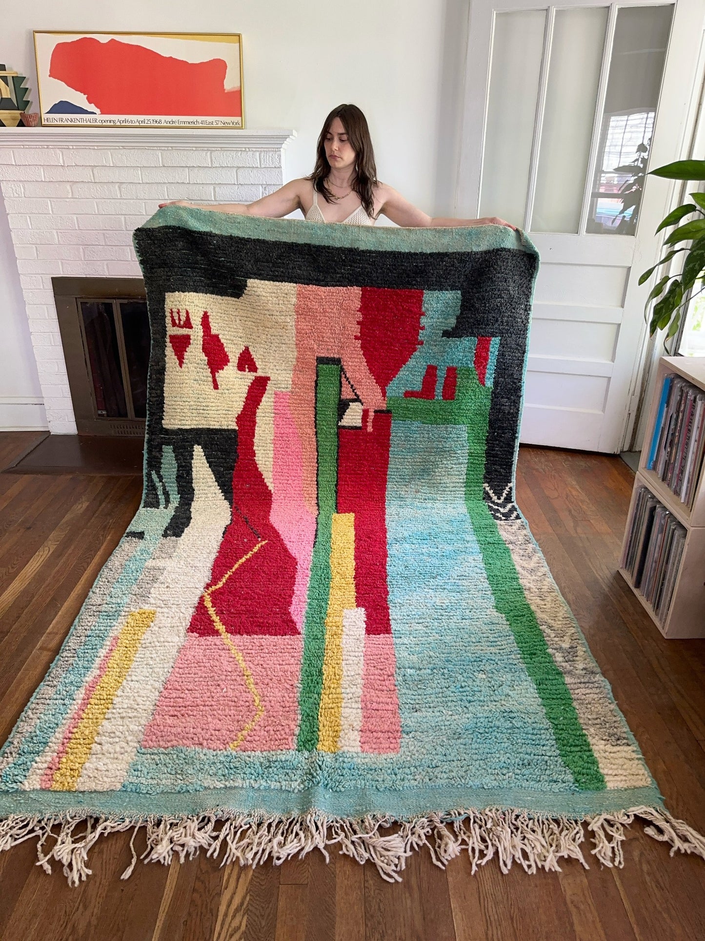Shop Handmade Green Accent Moroccan Rug