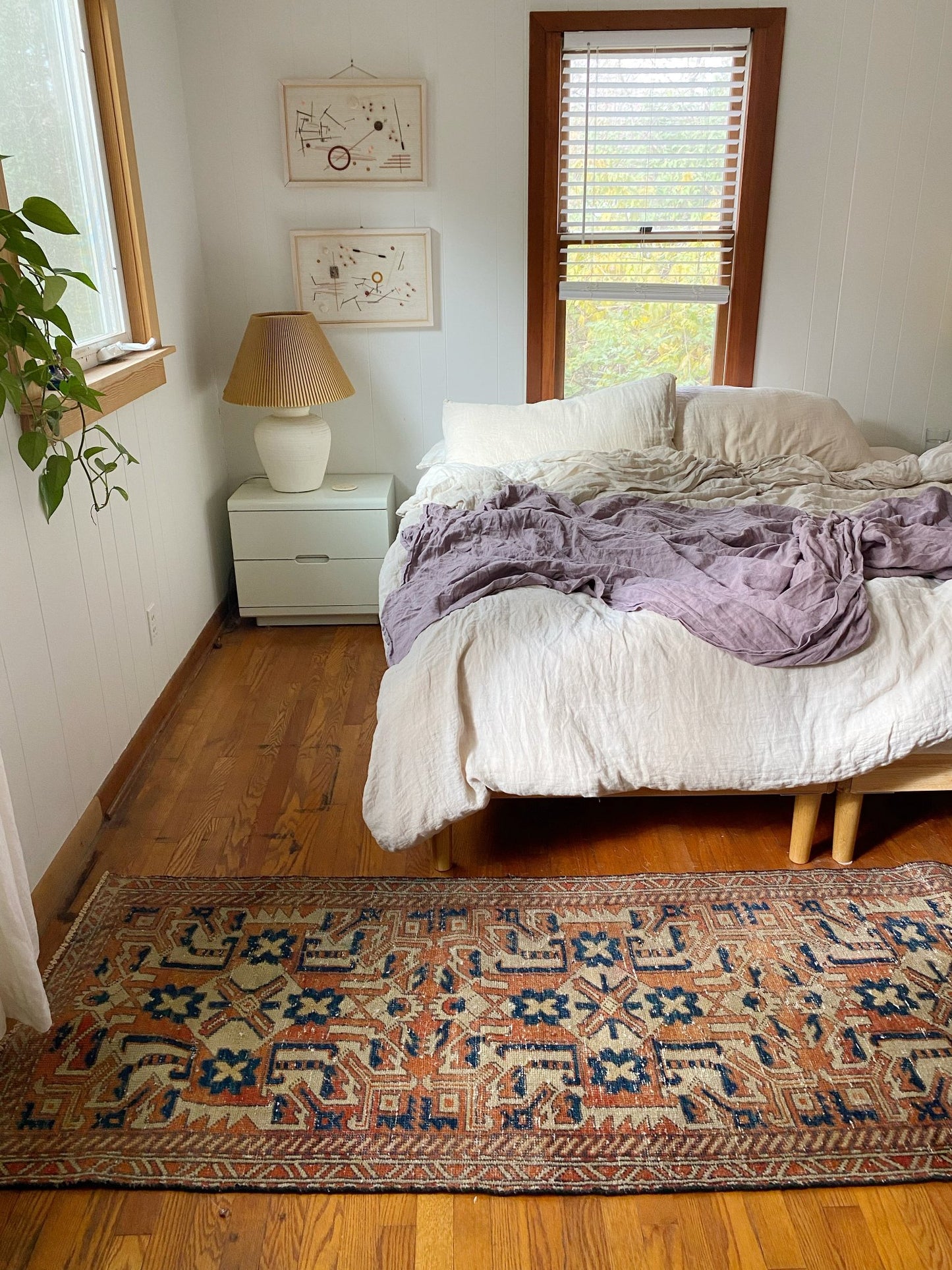 Enhance a Bedroom Space with a Vintage Persian Runner Rug