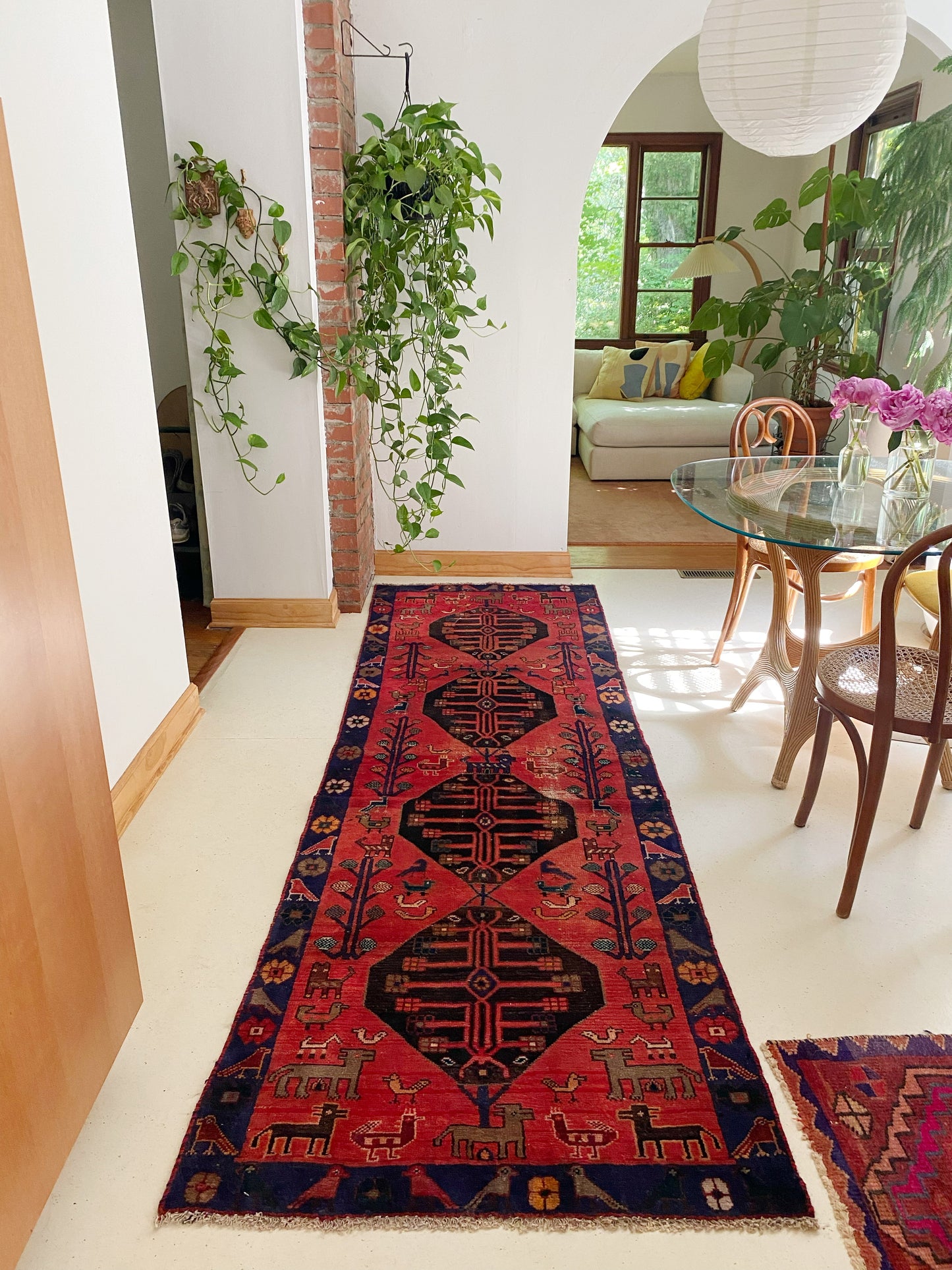 Zinnia Red Vintage Persian Runner