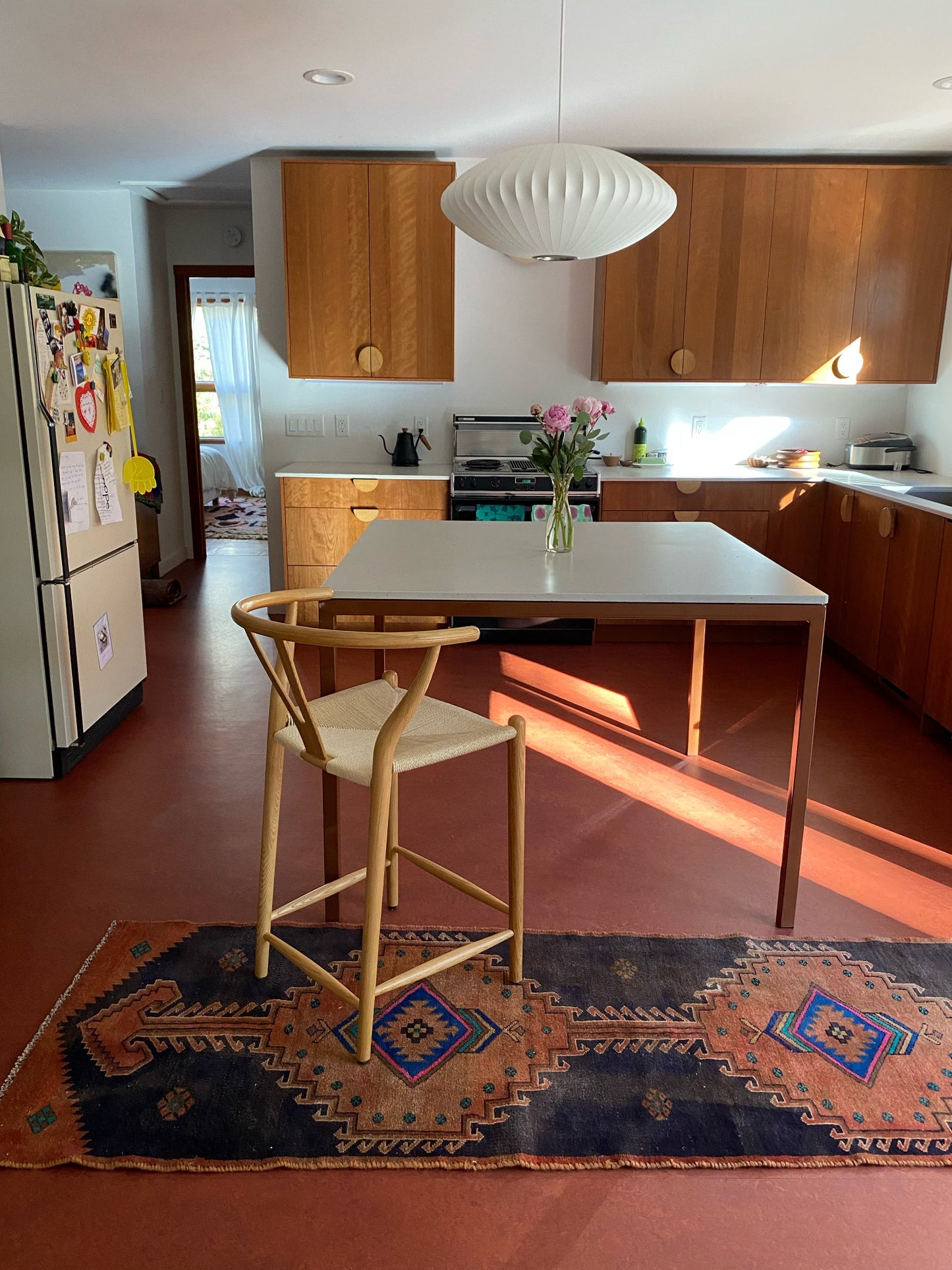 Norah Persian Runner at a Kitchen Island