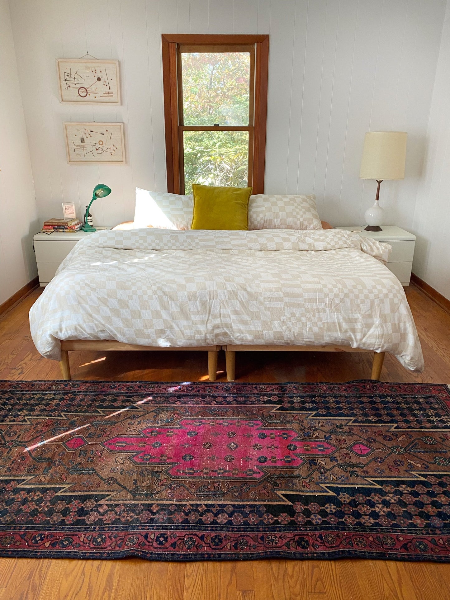 See Cereus Persian Rug in a Bedroom