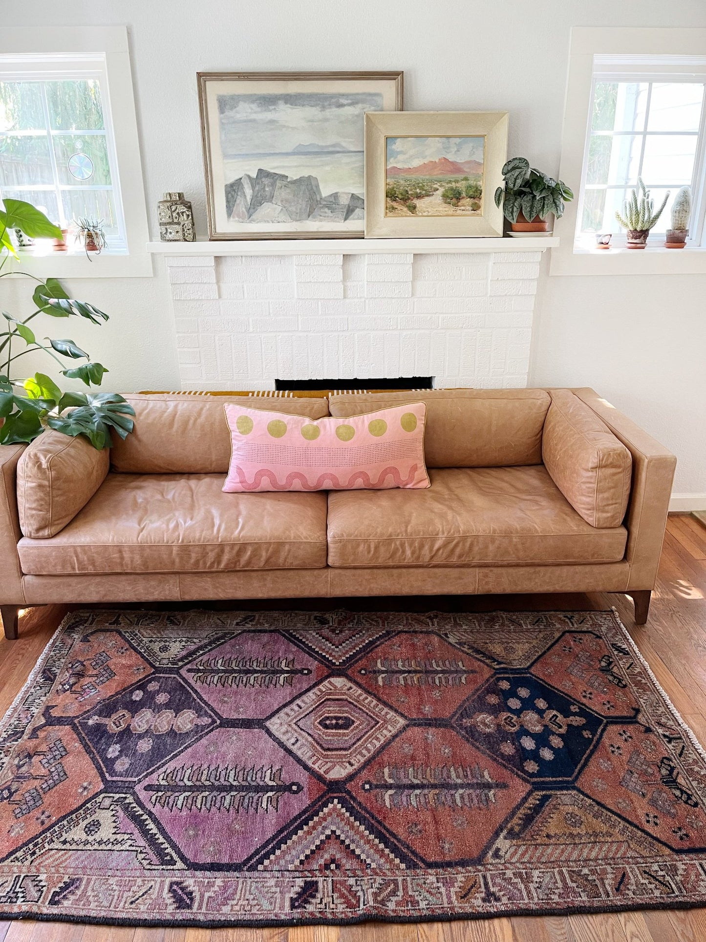 Style a Modern Living Room with a VIntage Persian Rug