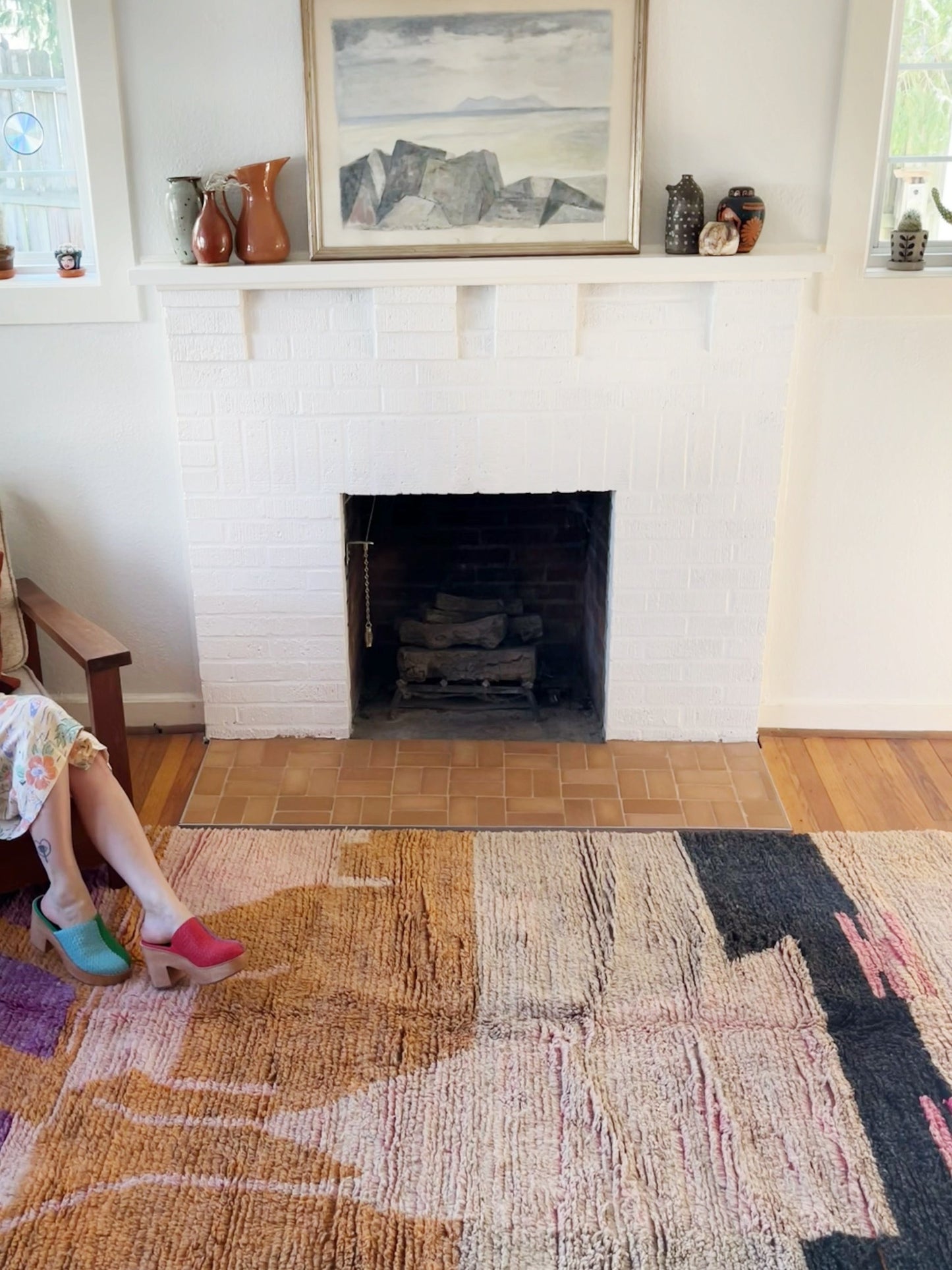Style Silva Moroccan Rug in a Living Room