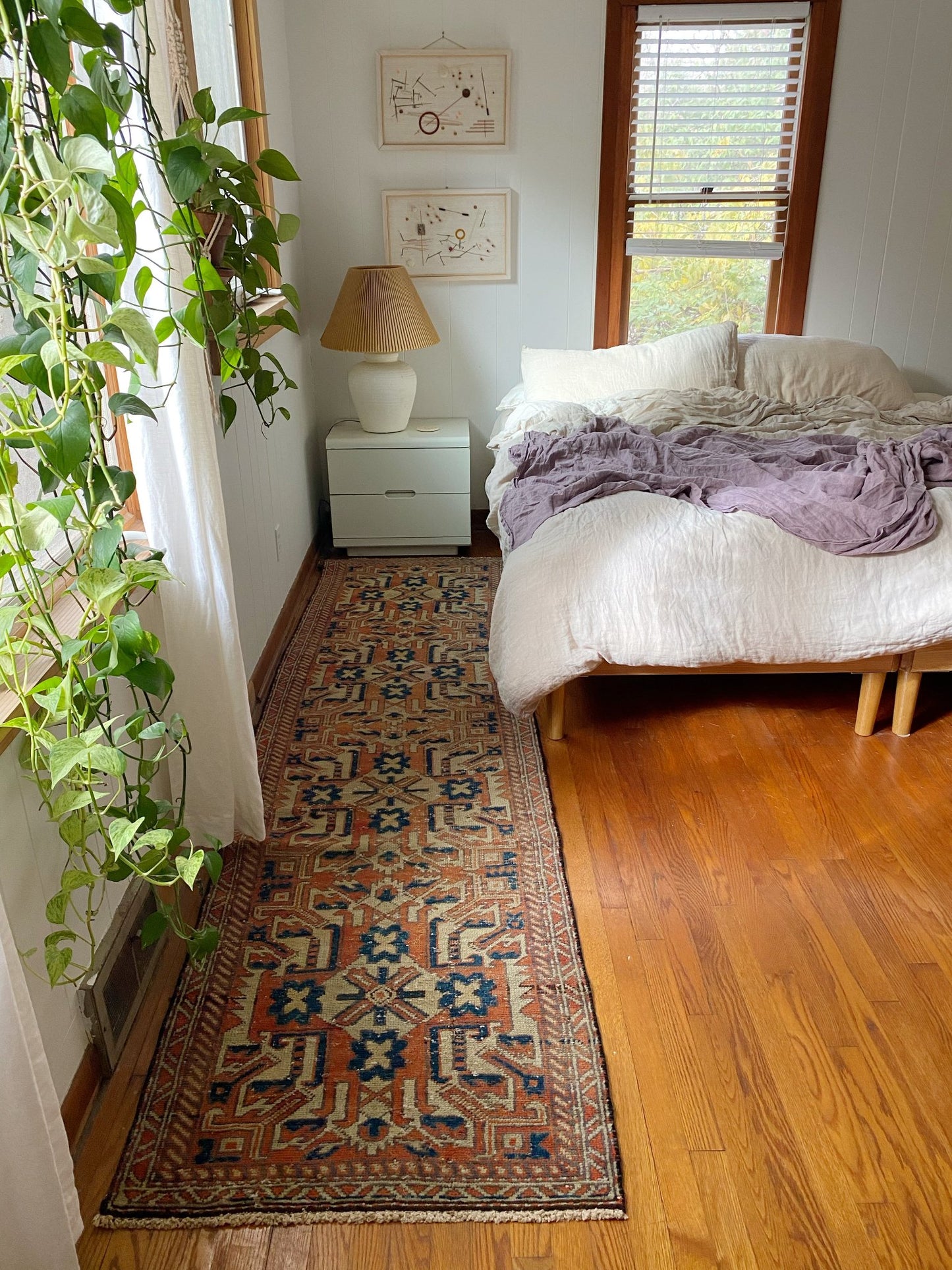 Style a Bedside with a Vintage Persian Runner