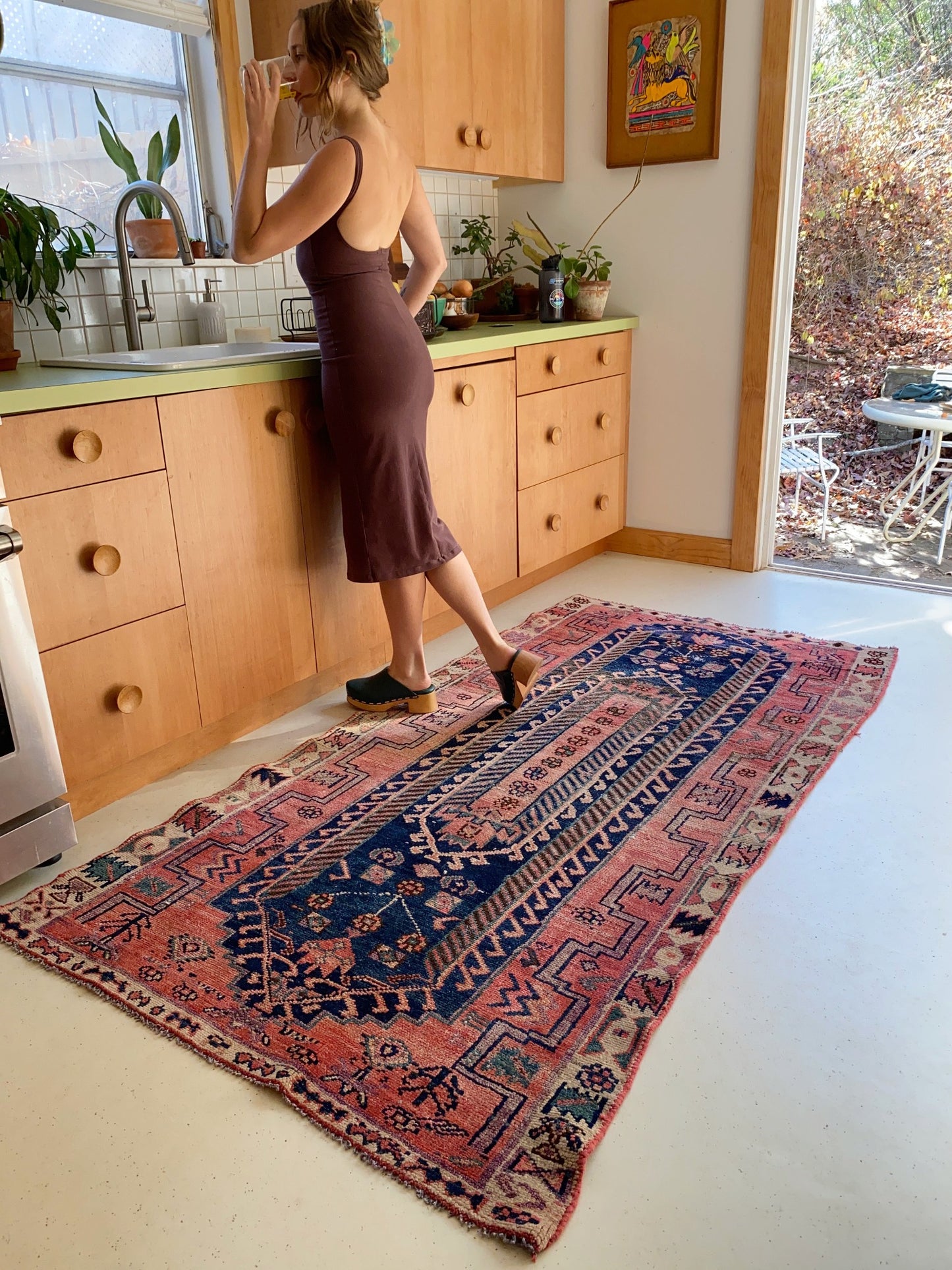 See Annatto Persian Rug in the Kitchen