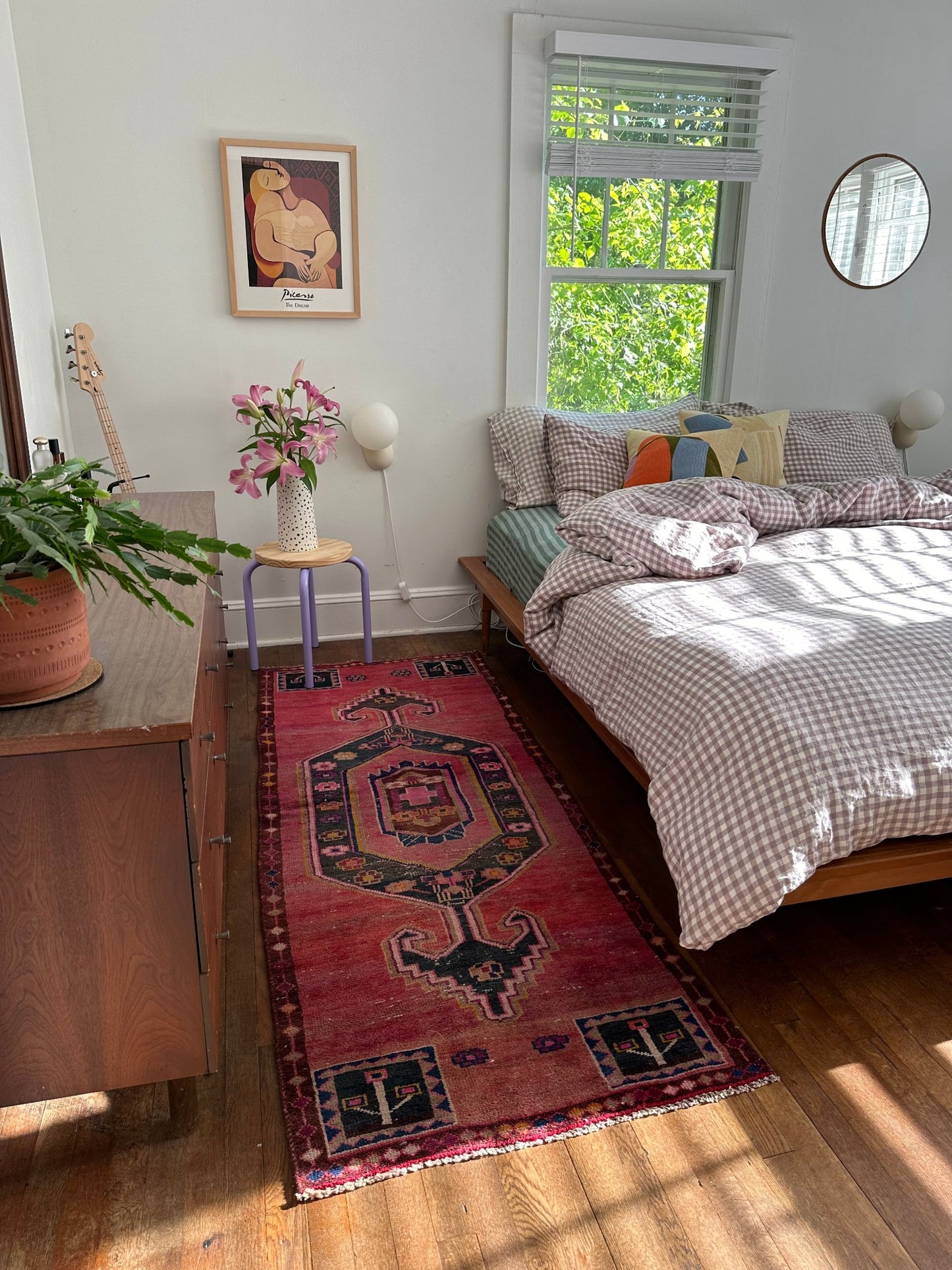See Floral Vintage Persian Runner Rug