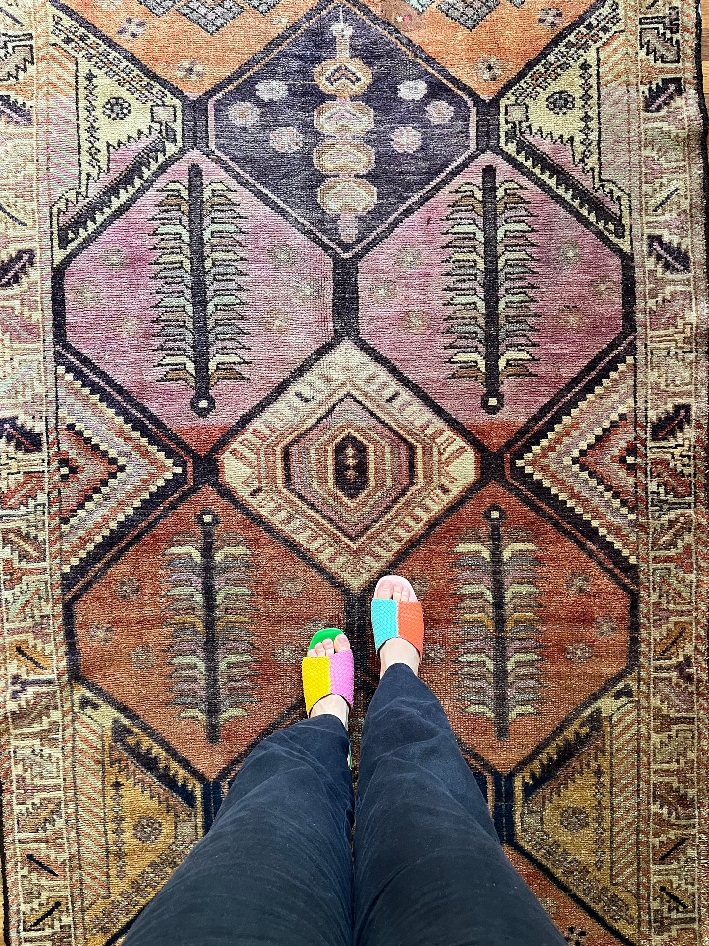 See Details of Vintage Purple Toned Rug