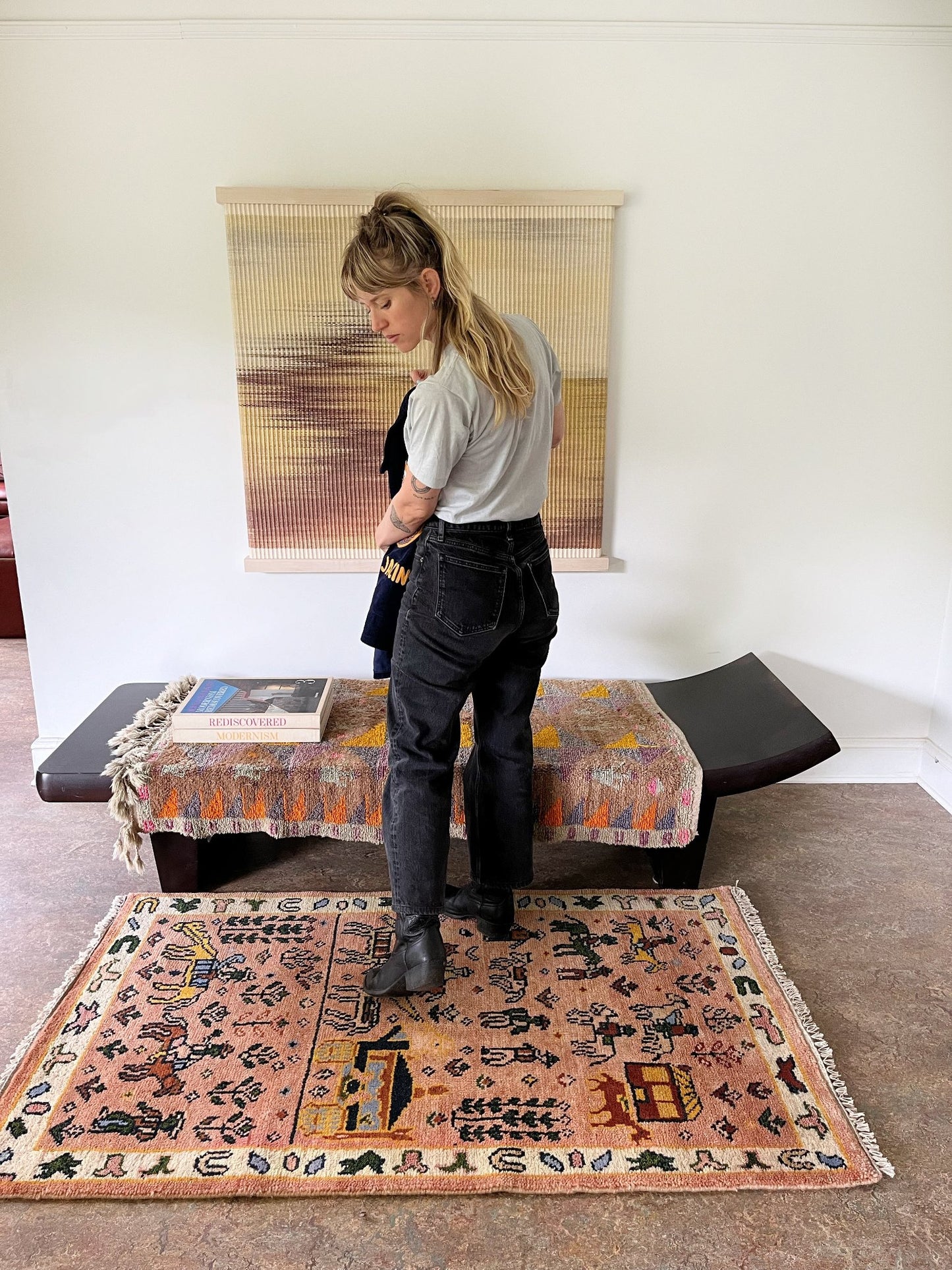 Style a Space with Vintage Pink Pictorial Rug