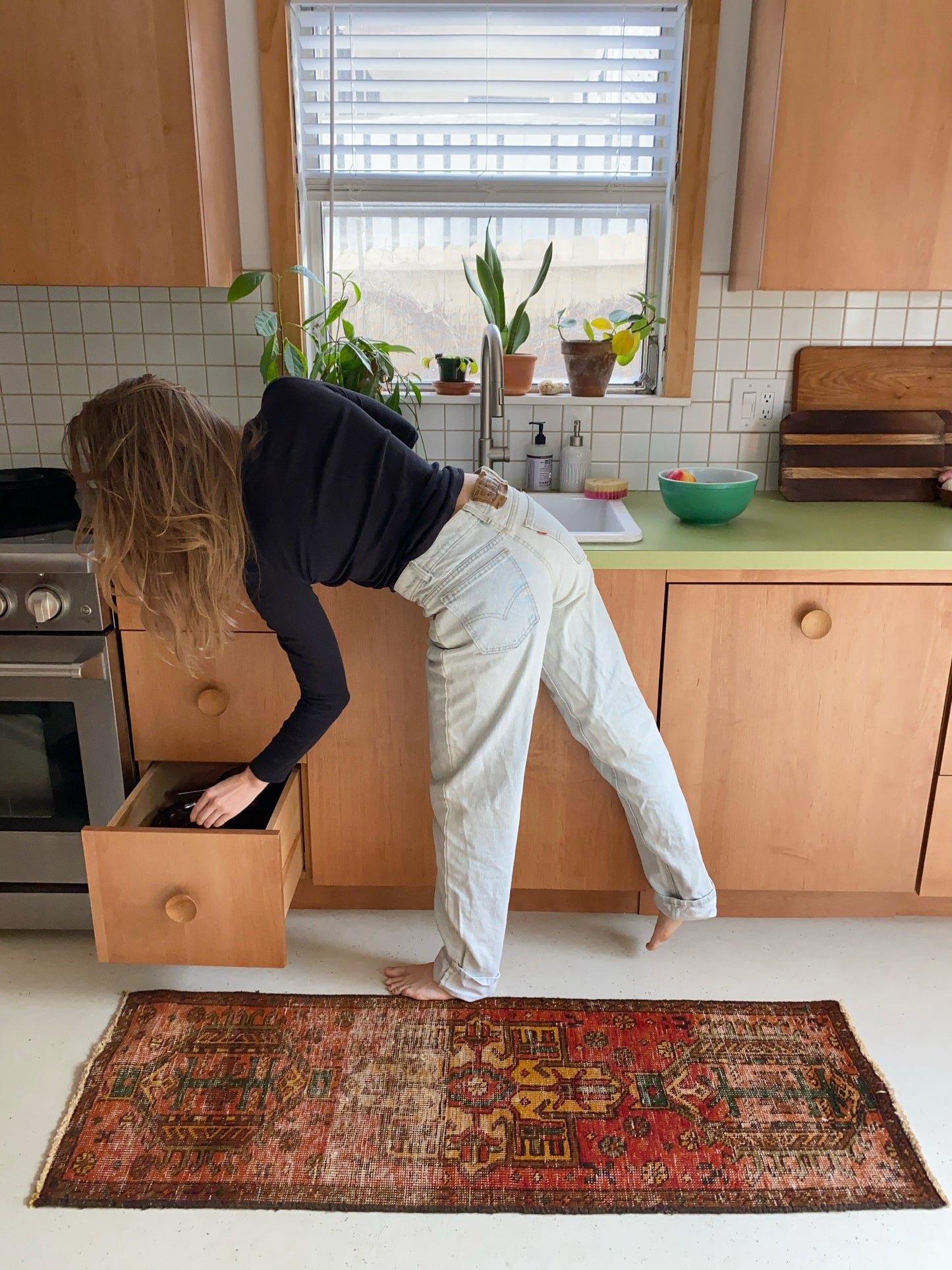 Style Serissa Persian Mini Rug in a Kitchen