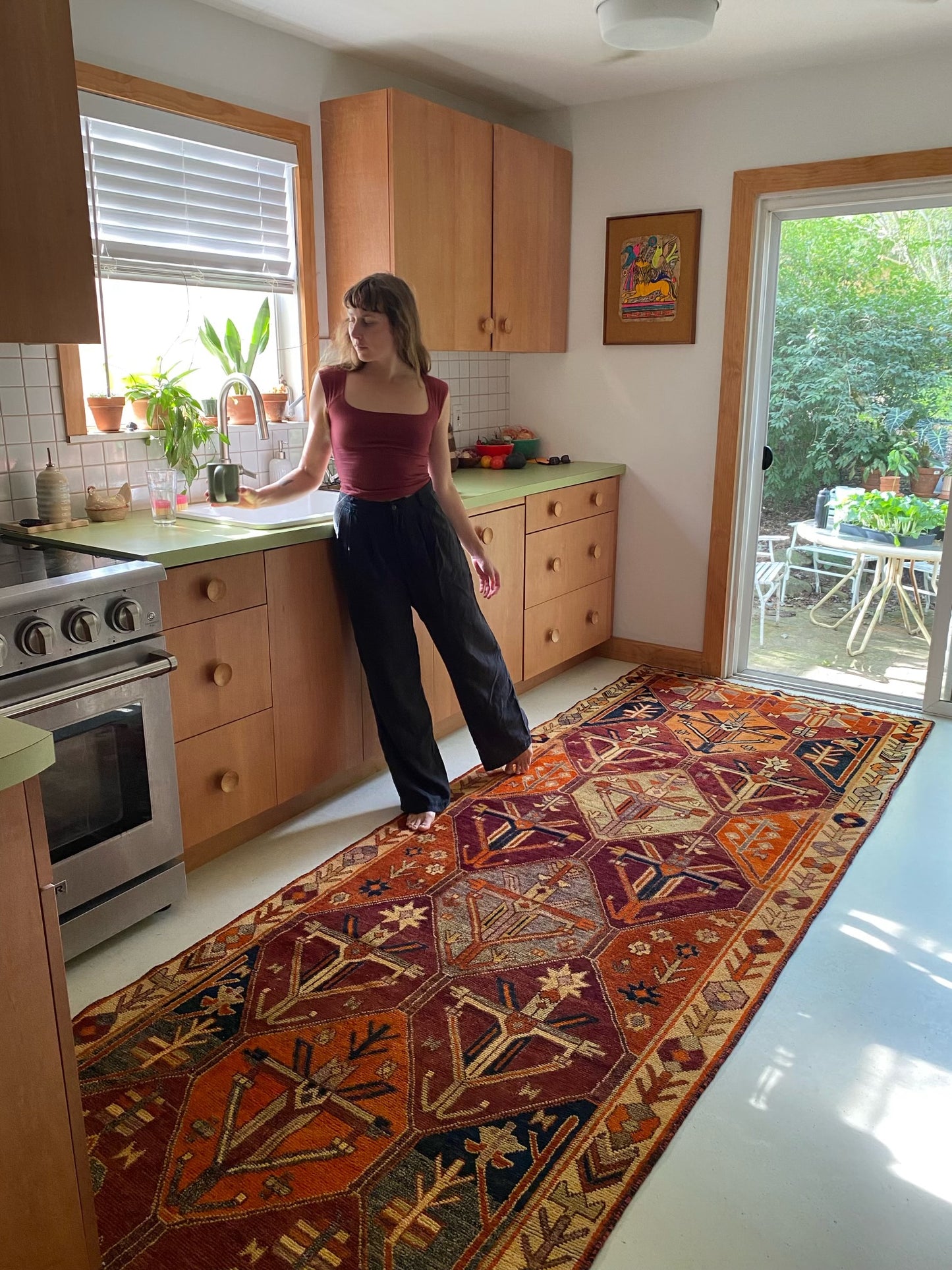 Camas Orange Vintage Persian Rug