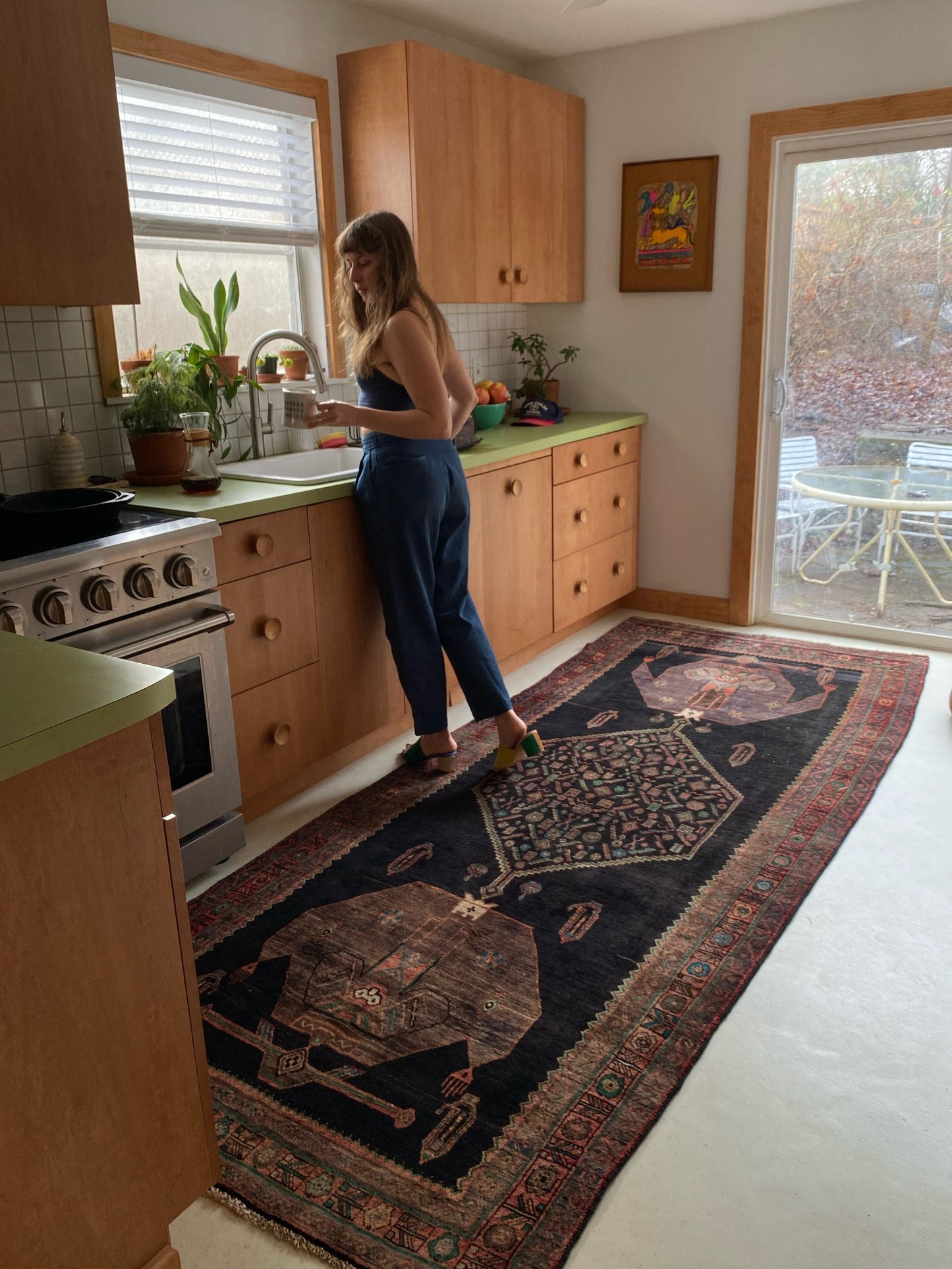 Lost Hunt Vintage offers an exquisite assortment of rugs online like the Palm Persian rug.