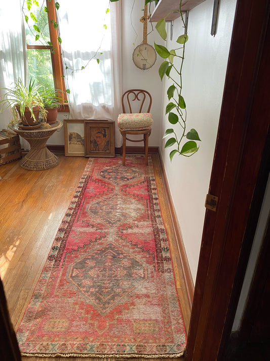 Ixora Vintage Pink Persian Runner Rug