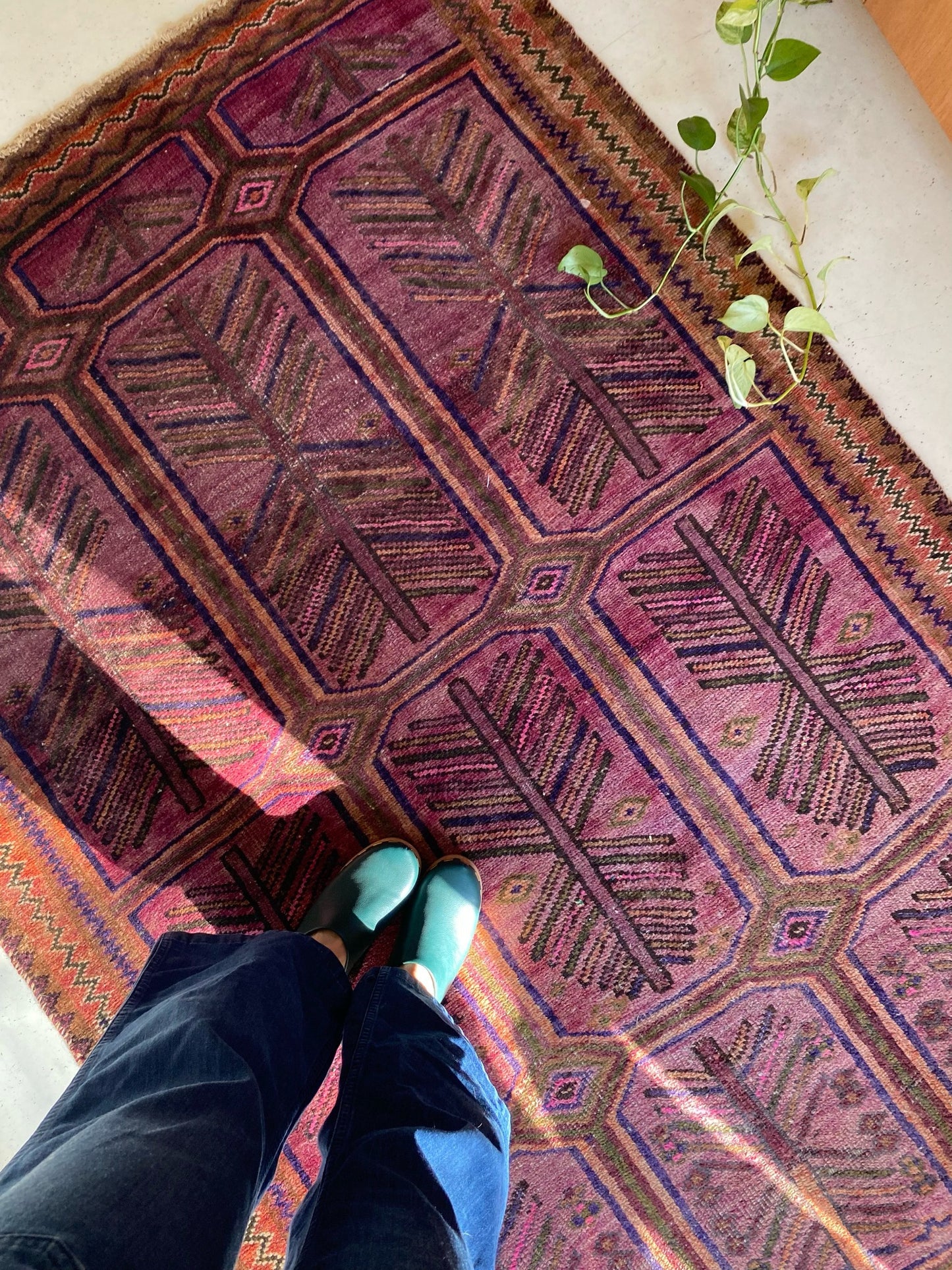 See Sapo Persian Rug from Overhead