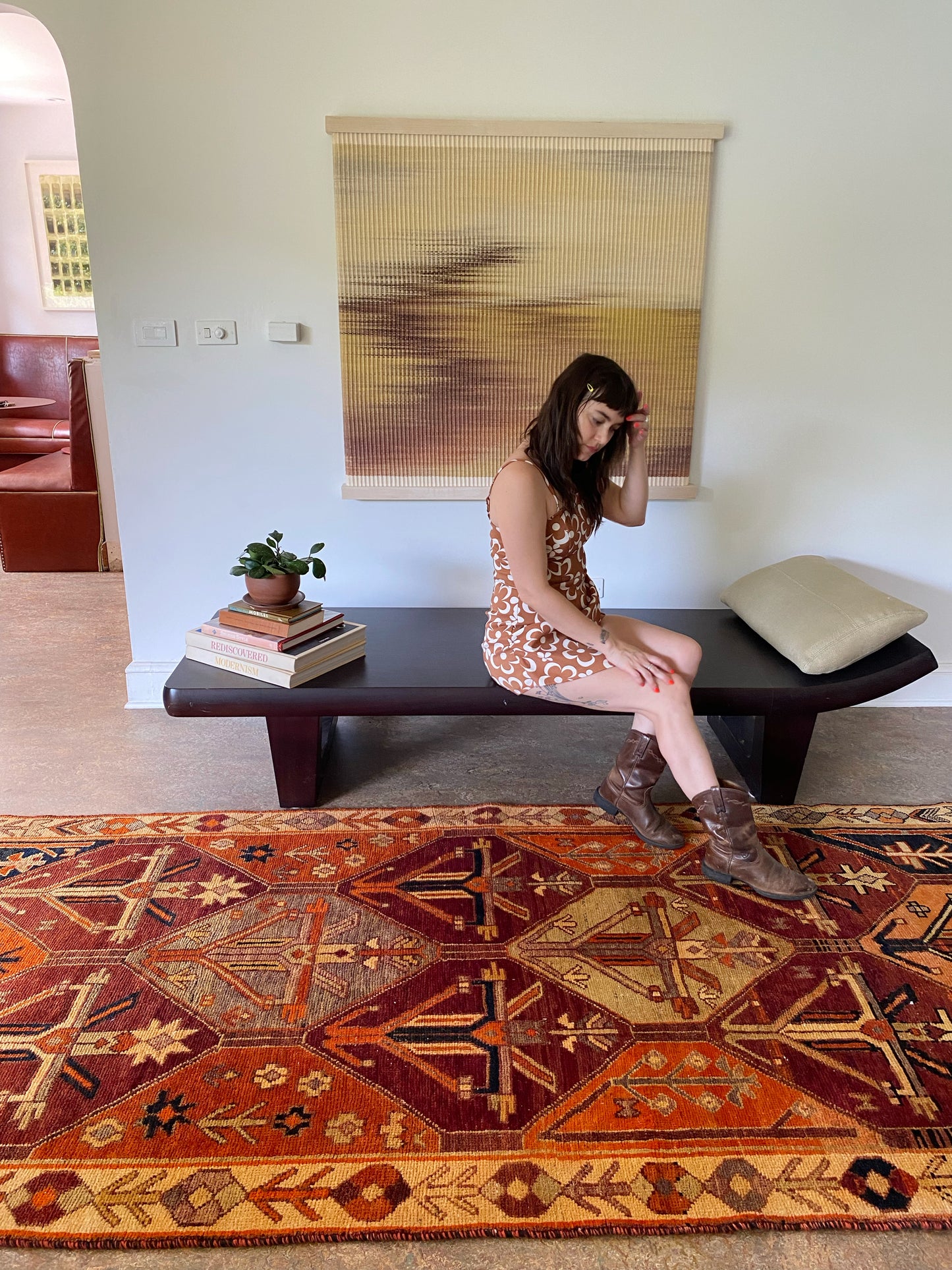 Camas Orange Vintage Persian Rug