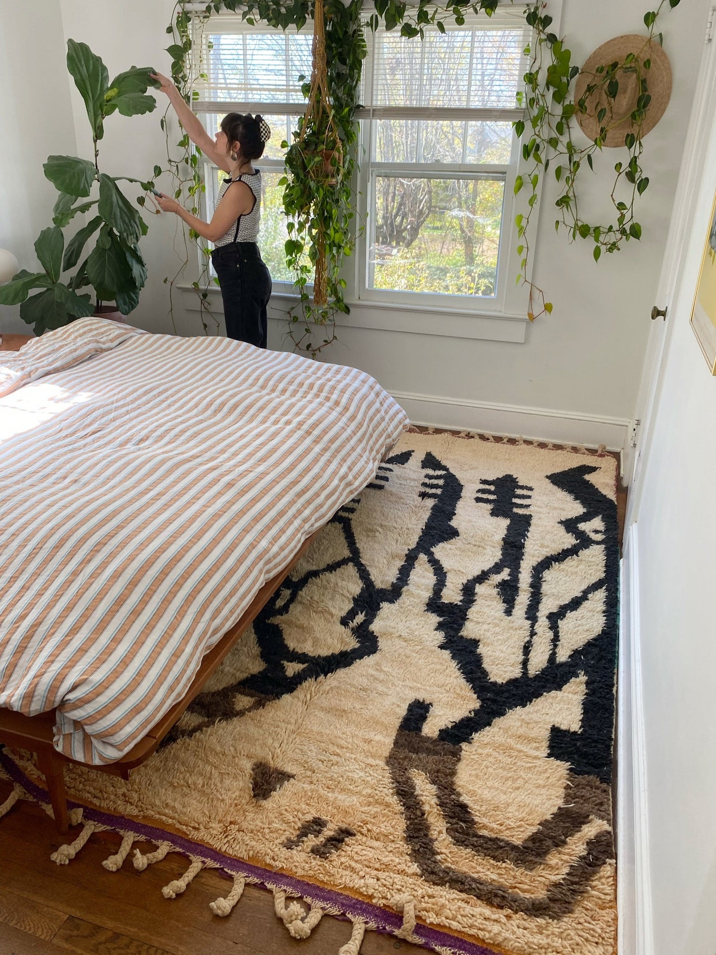 Style Alfama Moroccan Rug in a Bedroom