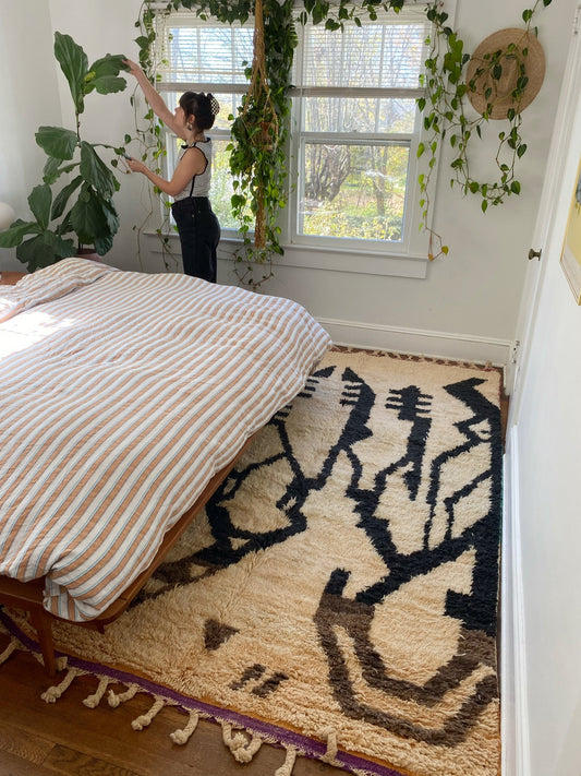 Style Alfama Moroccan Rug in a Bedroom