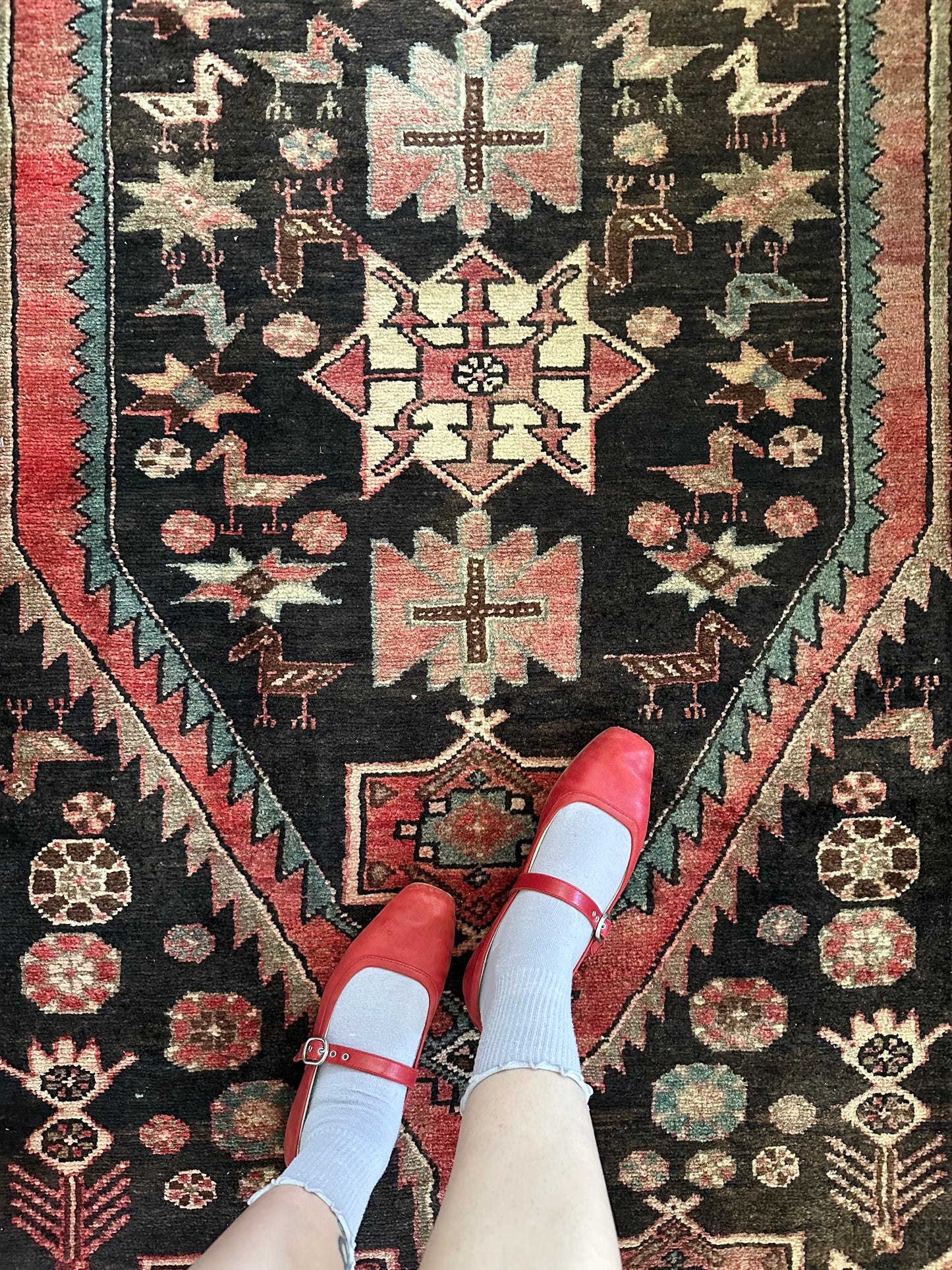 Soju Pink Vintage Persian Runner Rug