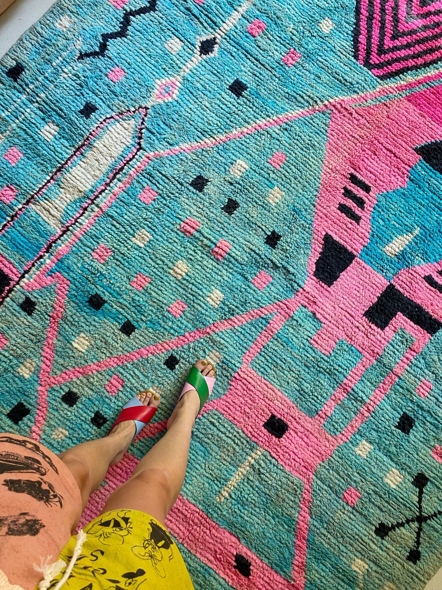 See Chablis Moroccan Rug from Overhead