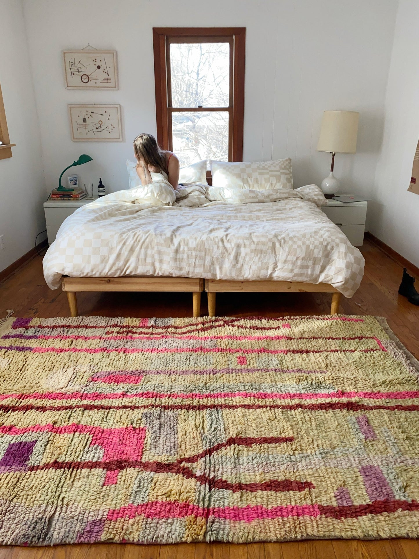 Style Caubet Moroccan Rug in a Bedroom