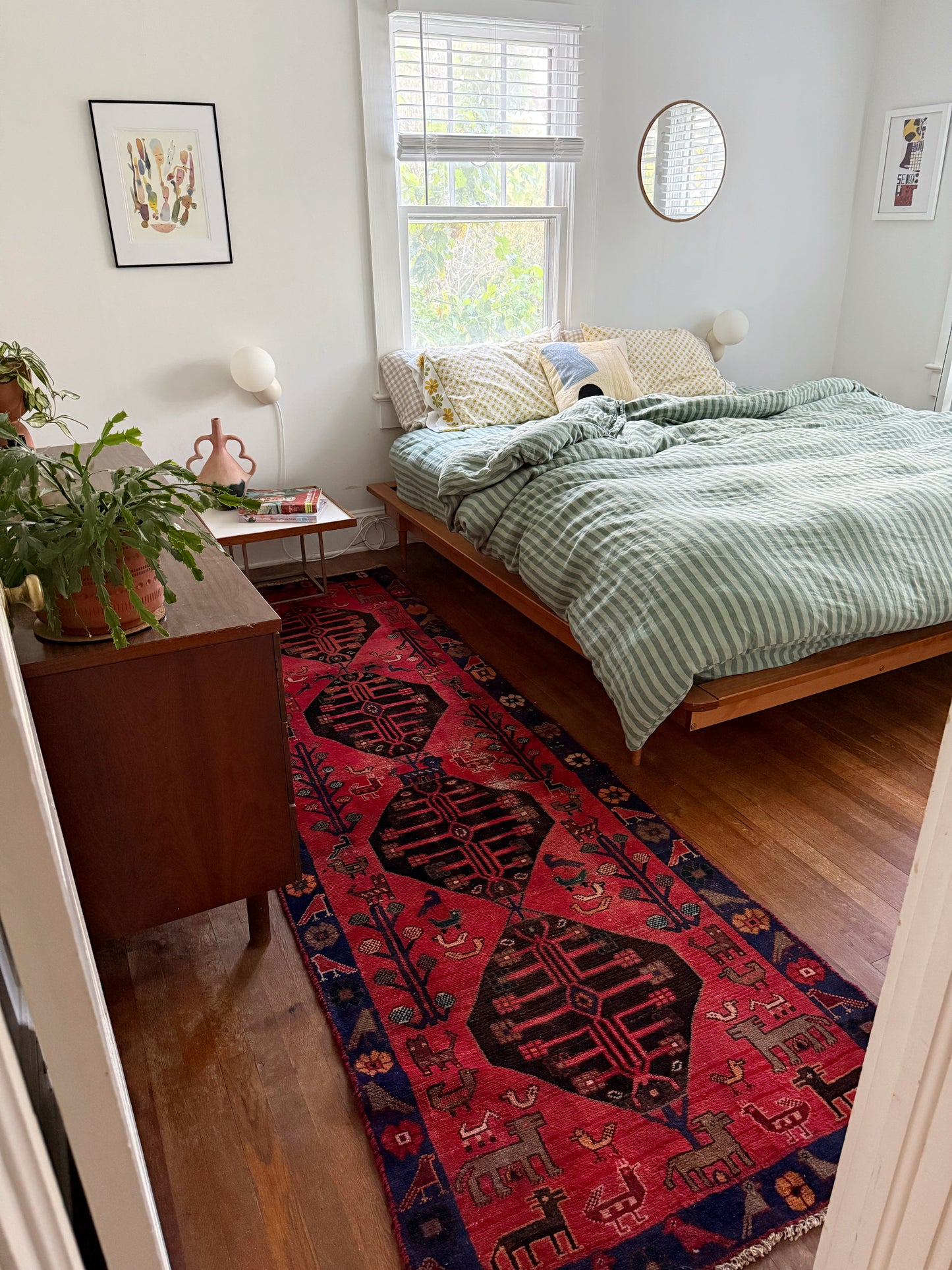Zinnia Red Vintage Persian Runner