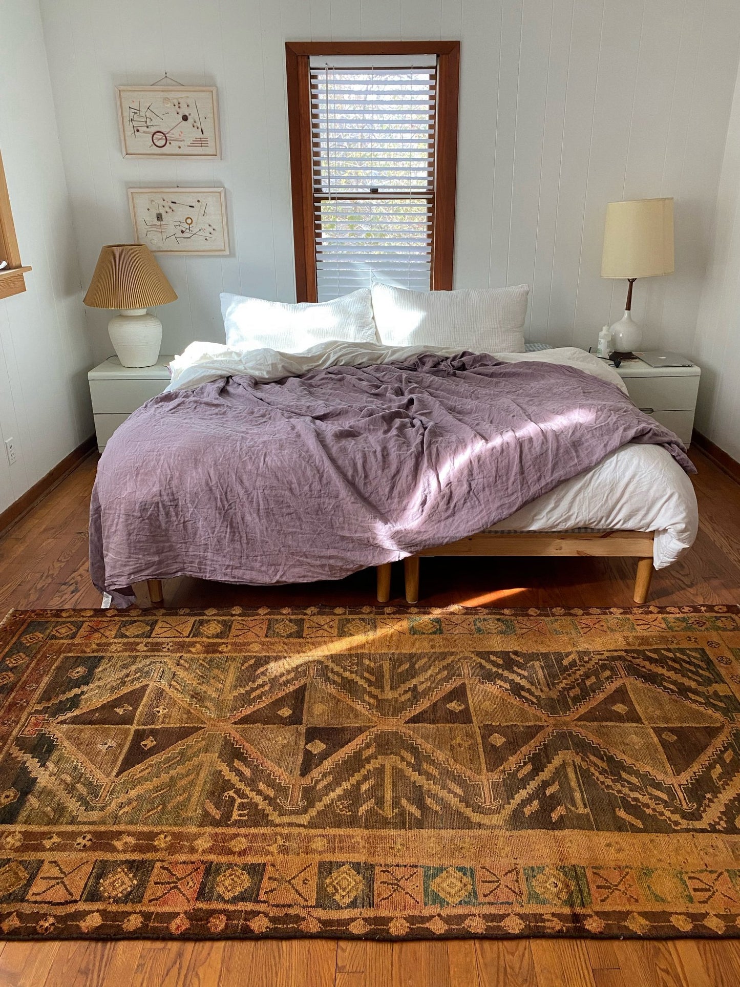 Style a Bedroom with Golden Vintage Persian Rug