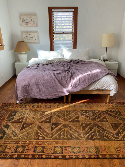 Style a Bedroom with Golden Vintage Persian Rug