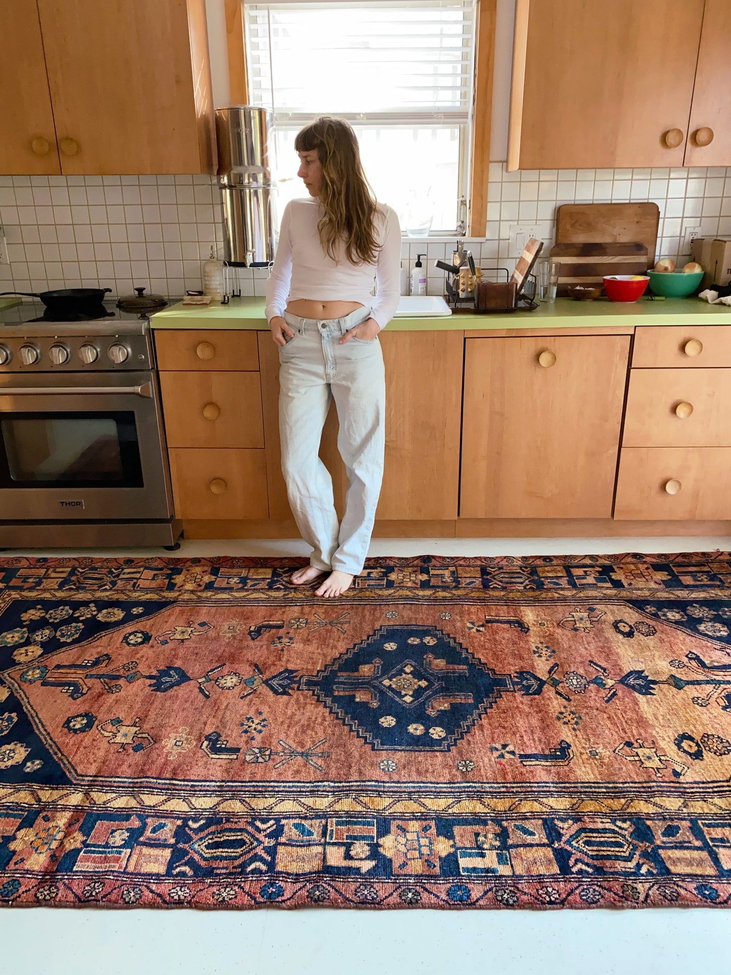 Enhance a Kitchen Space with a Vintage Persian Rug