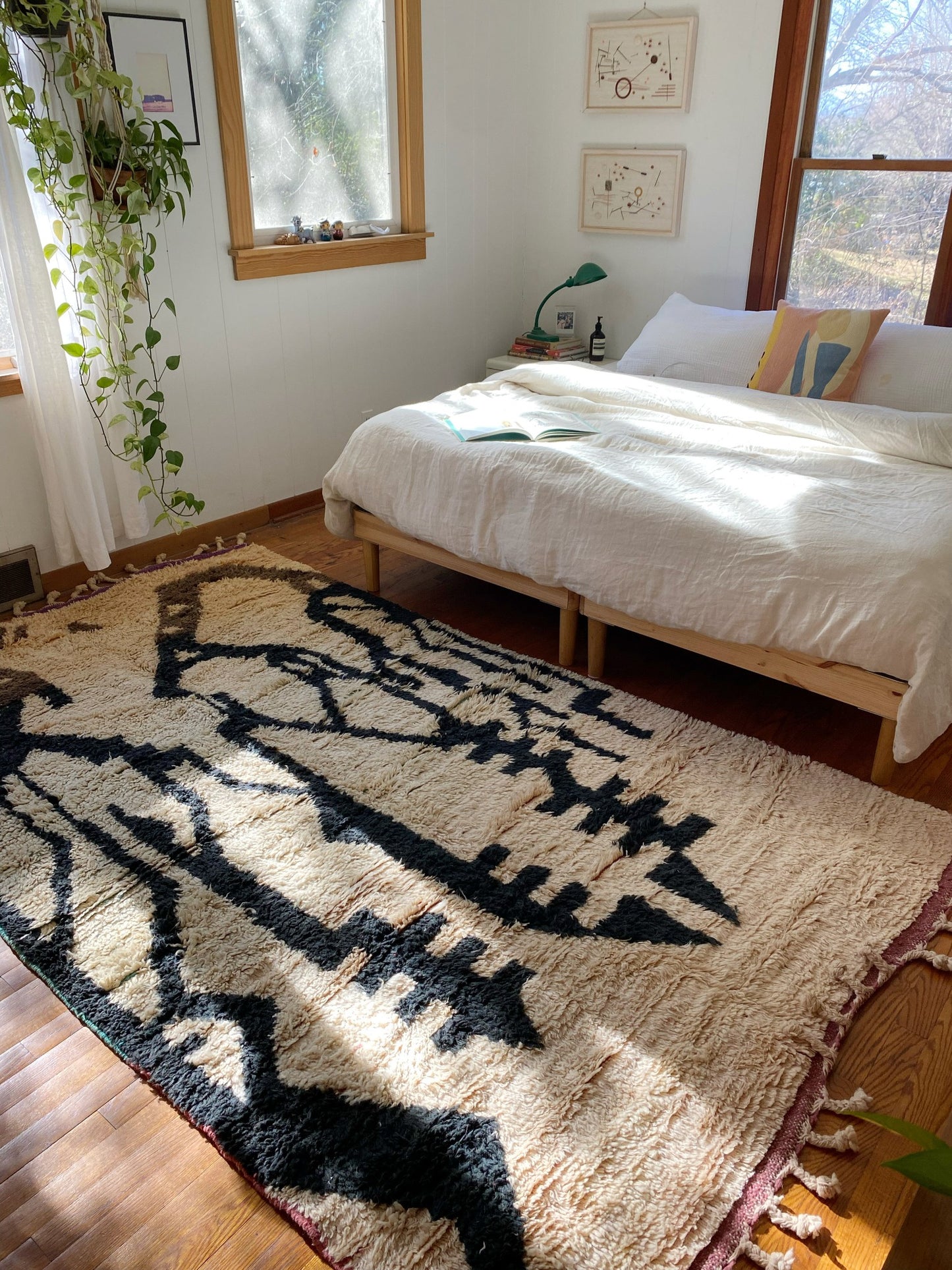 See Alfama Moroccan Rug Styled in a Bedroom