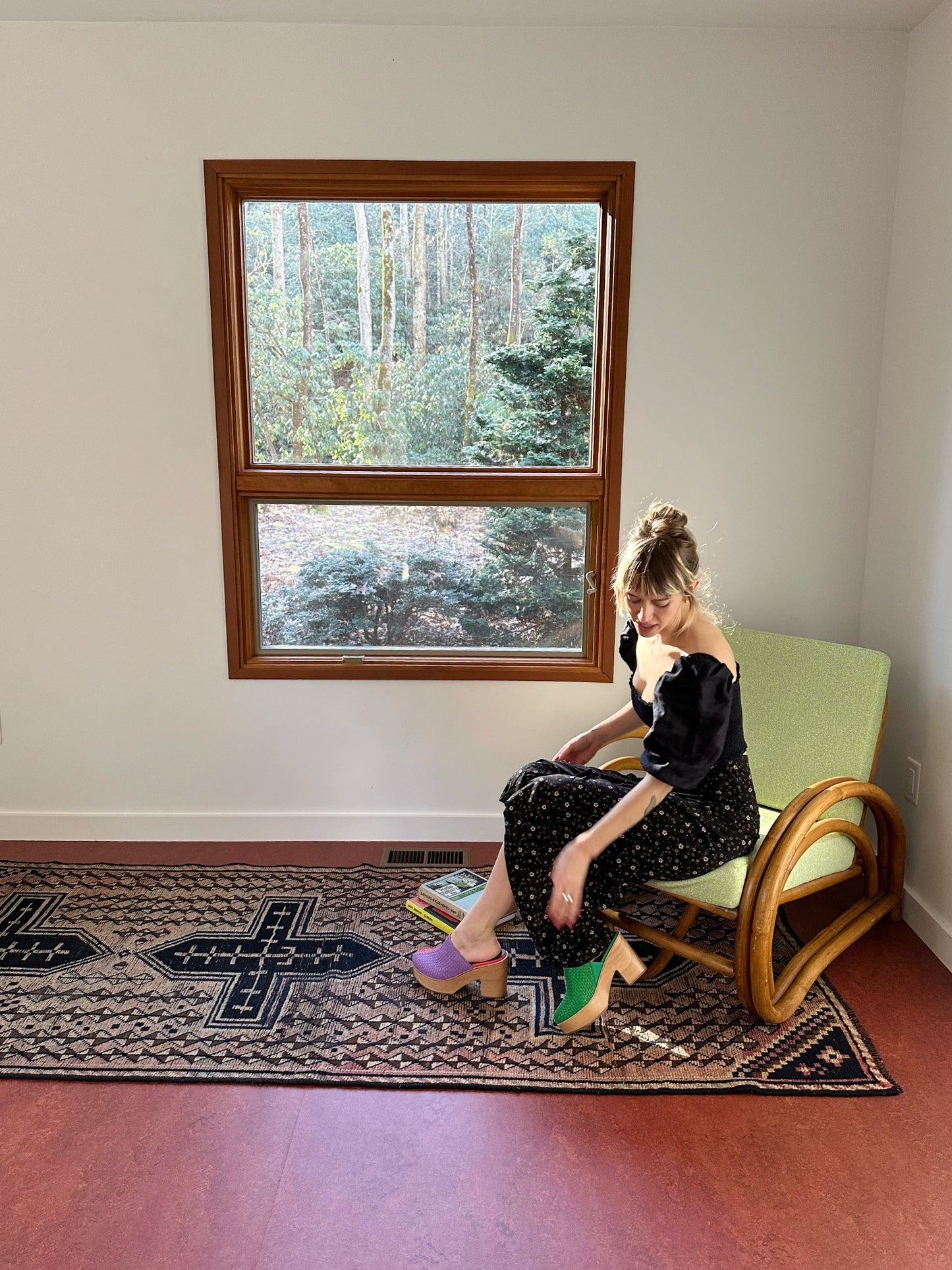 See Tida Persian Rug Styled with a Lounge Chair