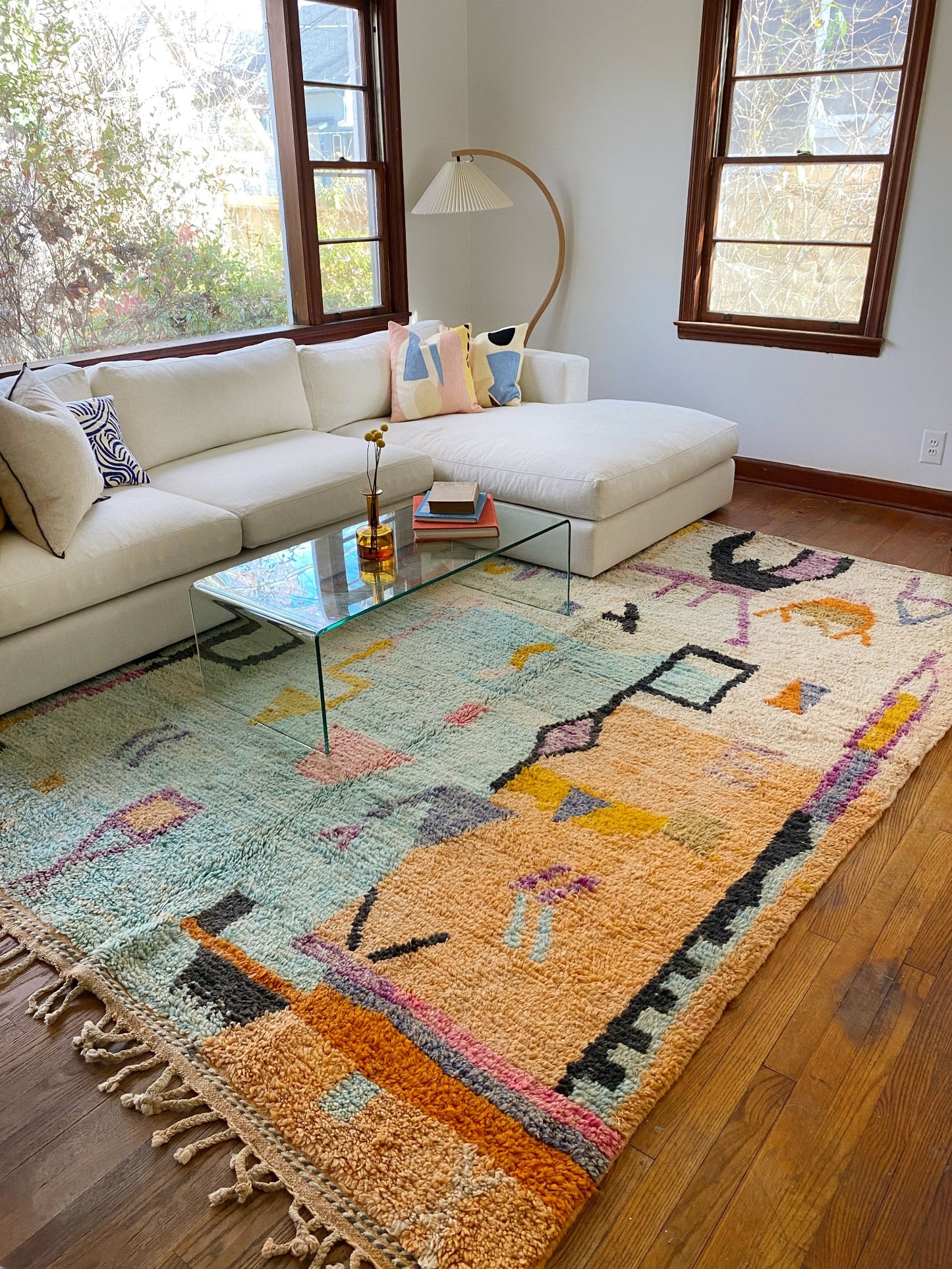 Syle Salinas Moroccan Rug in a Living Room