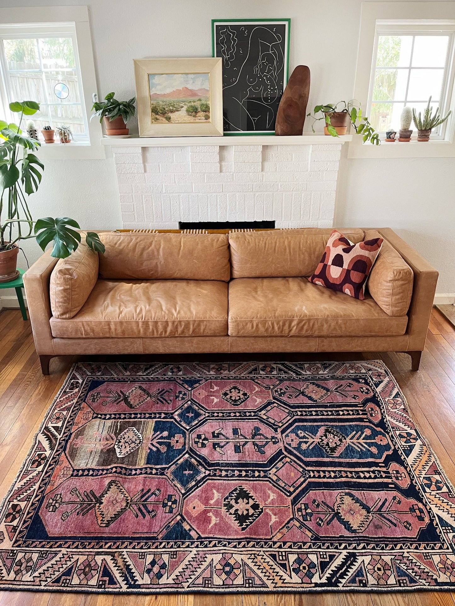 See Terracotta Tones in Cala Vintage Persian Rug