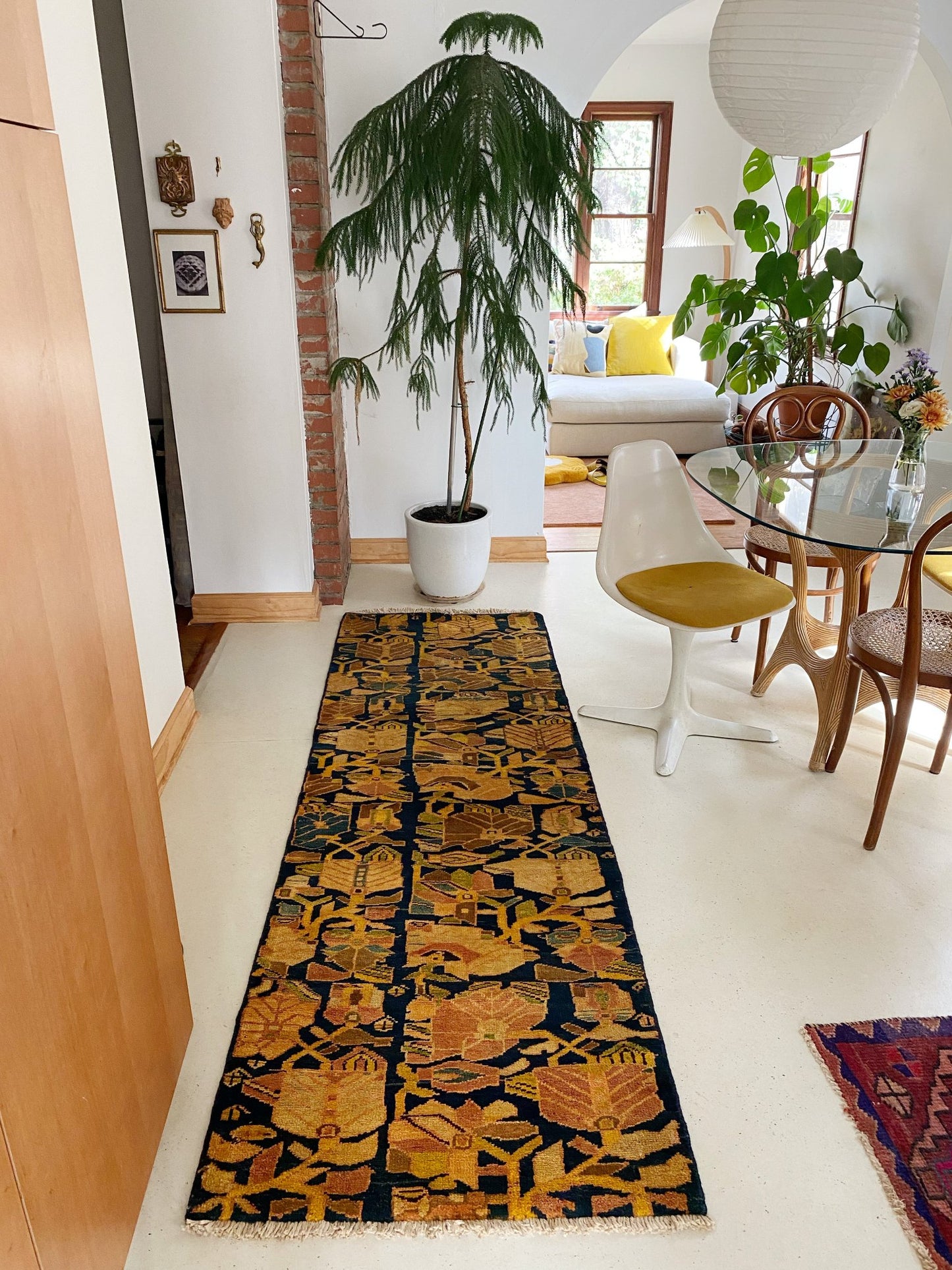 Style a Vintage Persian Runner Rug in a Dining Room
