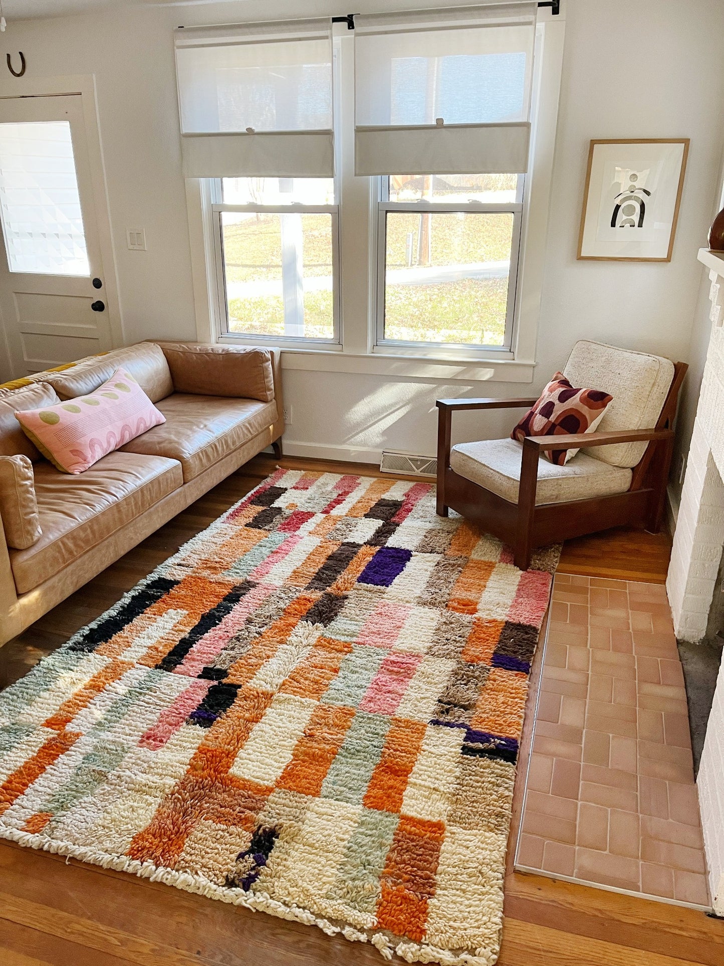 Style Ynez Moroccan Rug in a Living Room