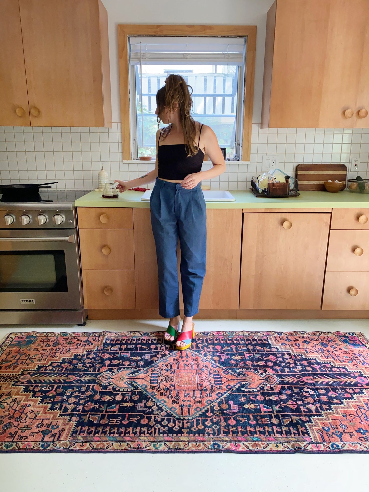 Style Wreath Persian Runner in the Kitchen