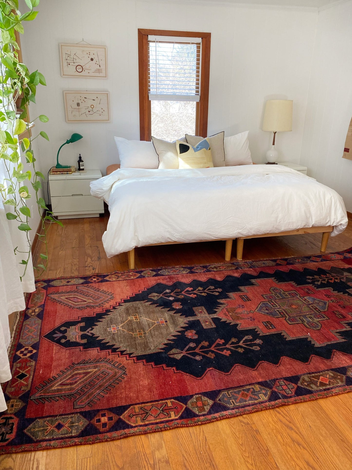 Shop vintage Persian rugs. Multi color vintage Persian rug