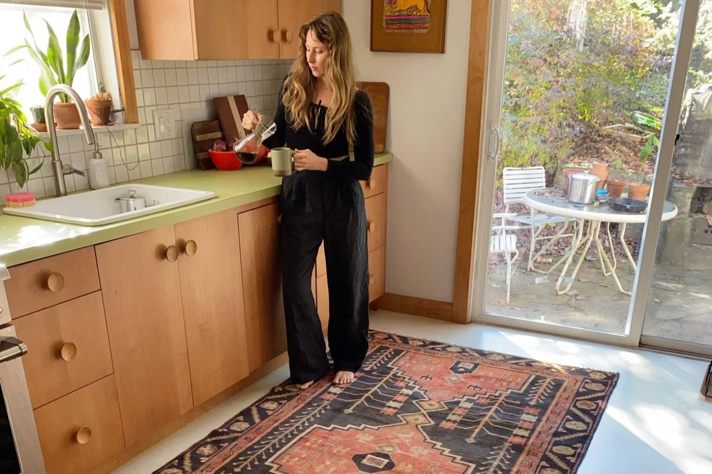 Style a Vintage Persian Rug in a Kitchen Space