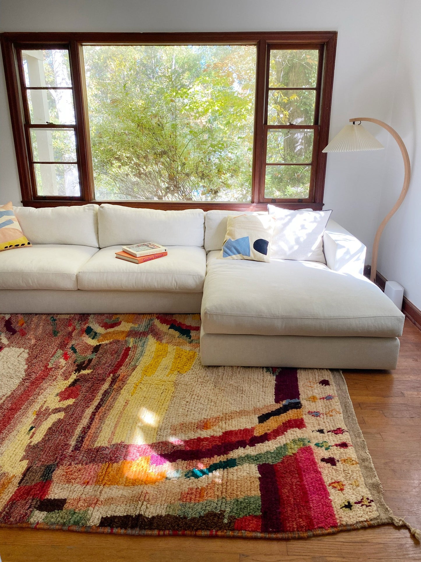Style Almond Moroccan Rug in the Living Room