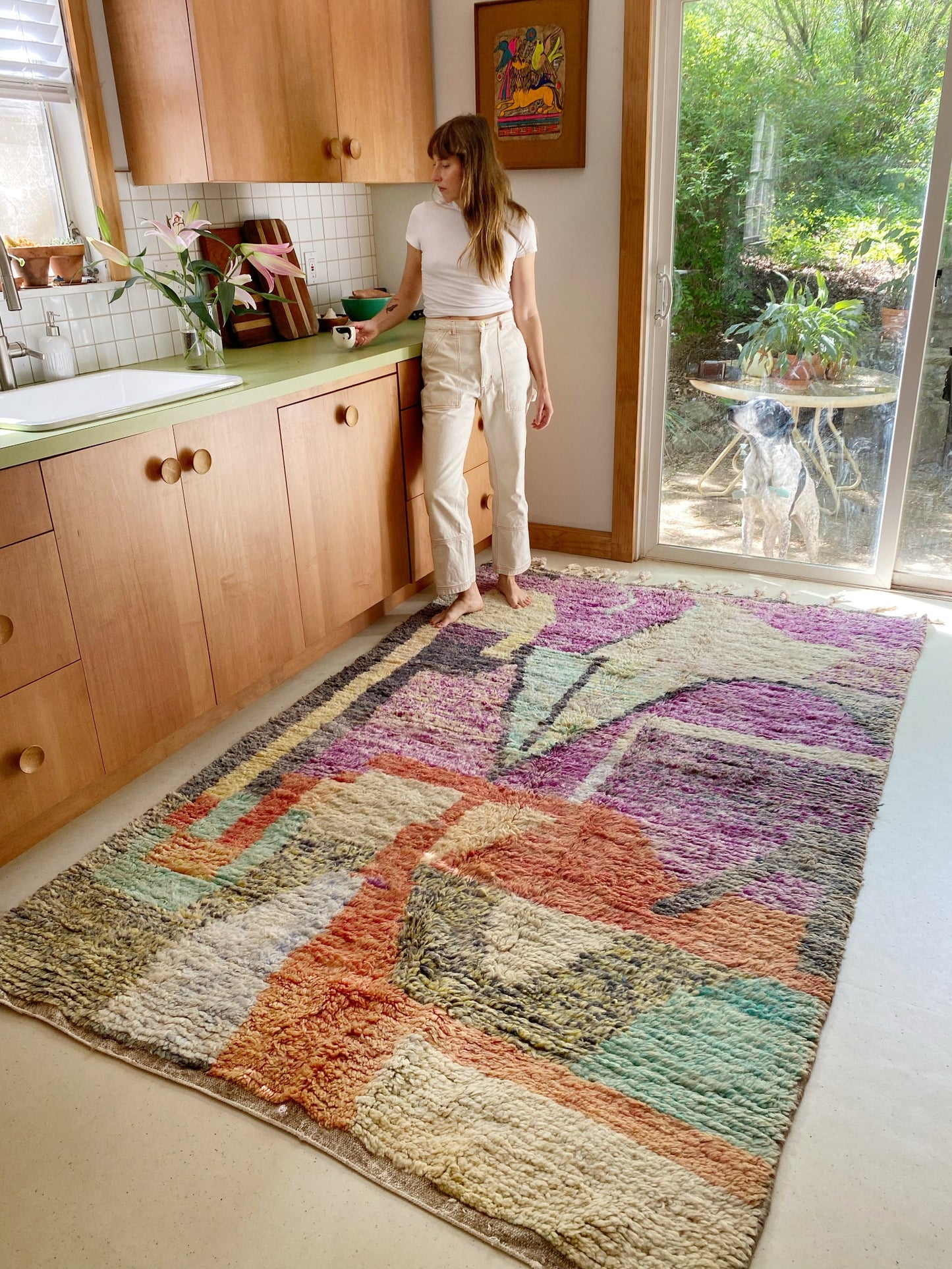 Shop Dela Lavender Moroccan Area Rug