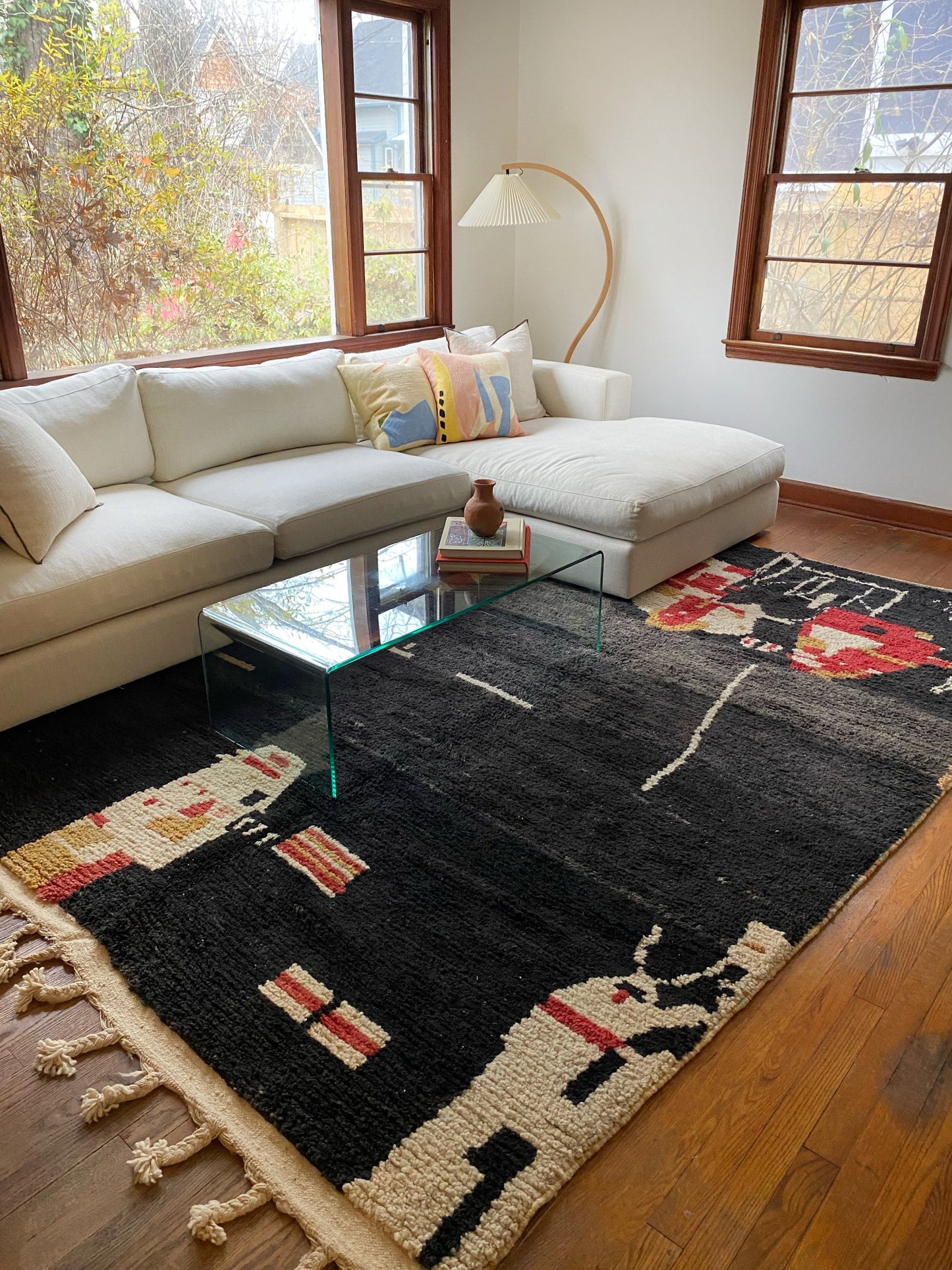 Style Cuyama Moroccan Rug in a Living Room